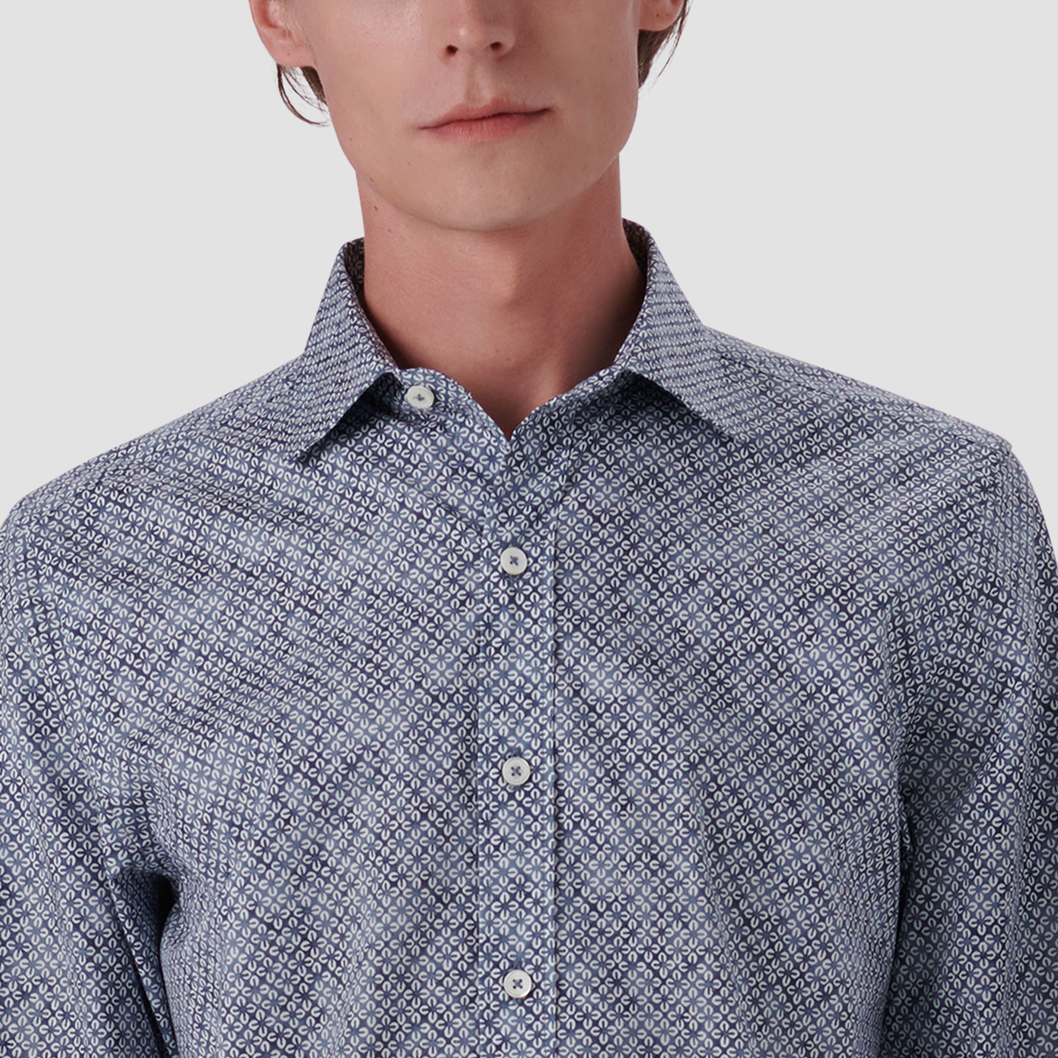 Stylish Axel Geometric Print Shirt for Men - Trendy Casual Button Up Shirt with Unique Pattern - Perfect for Office, Date Night & Weekend Outings