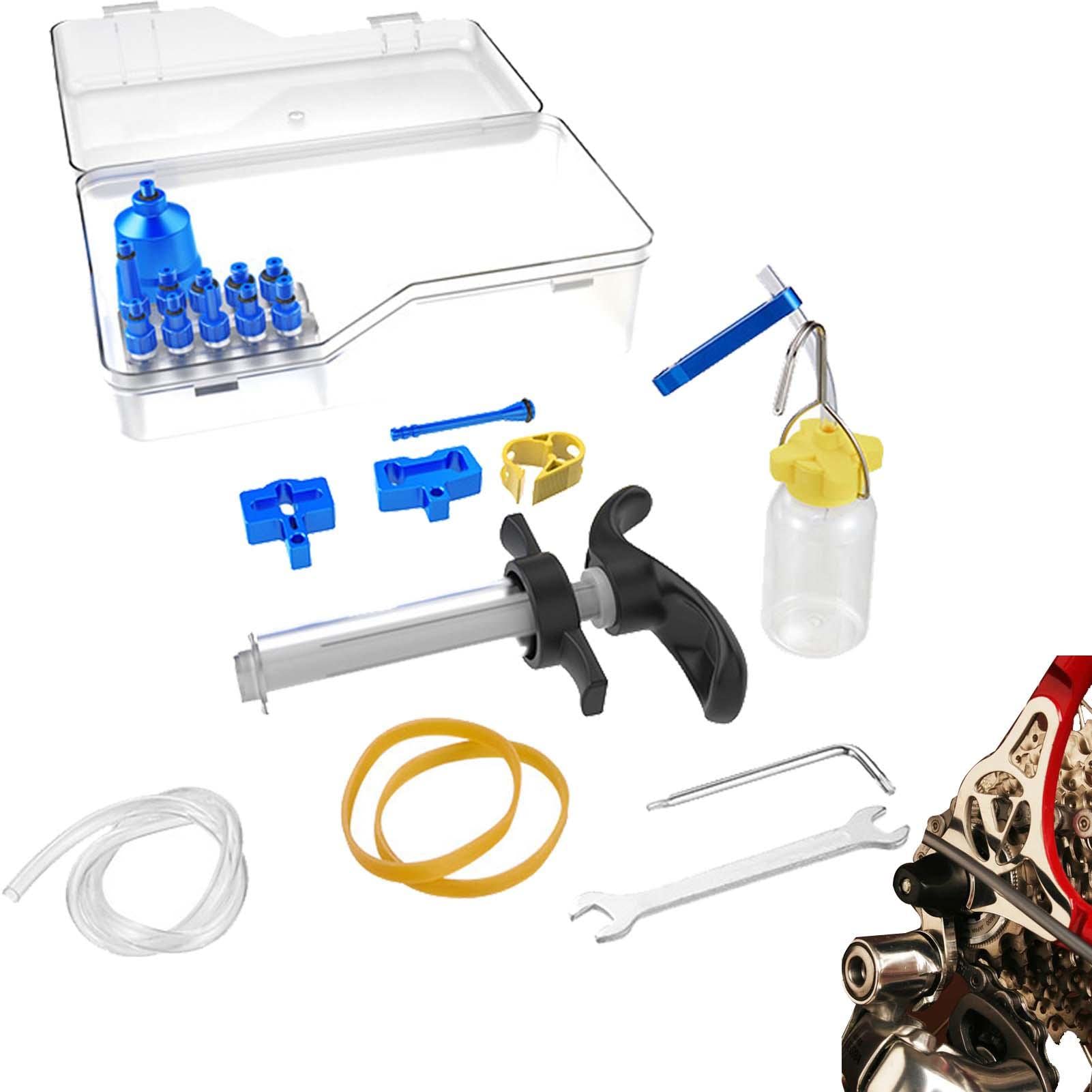 5-Piece Bicycle Hydraulic Disc Brake Bleed & Repair Kit - Professional Brake Change Tool for Oil Pans | Essential Outdoor Cycling Maintenance Gear for Mountain & Road Bikes