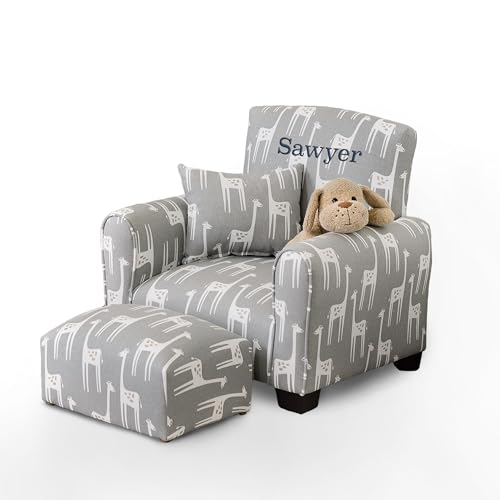 Grey Giraffes Print