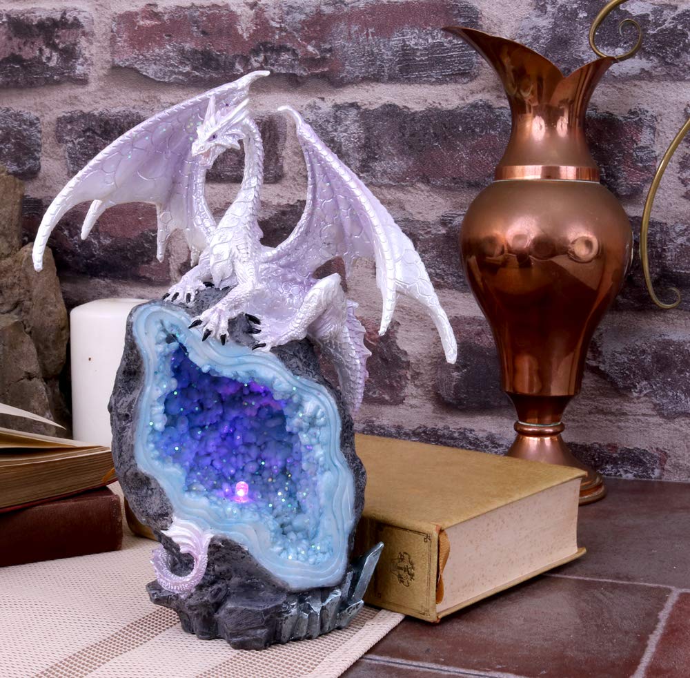 Nemesis Now Glacial Custodian 22cm Resin Figurine - White Collectible Statue for Home Decor, Gaming Room, and Fantasy Display