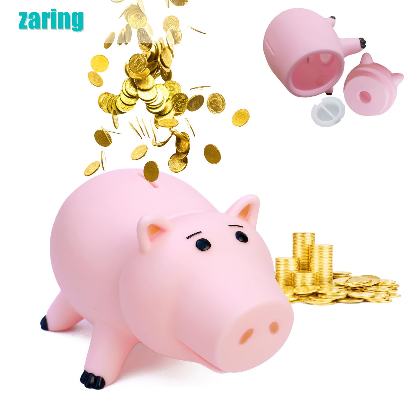 Adorable Pink Pig Money Box - Plastic Piggy Bank for Kids, Perfect Birthday Gift for Boys & Girls - Fun Savings for Allowance, Coins, and Piggy Bank Collectors