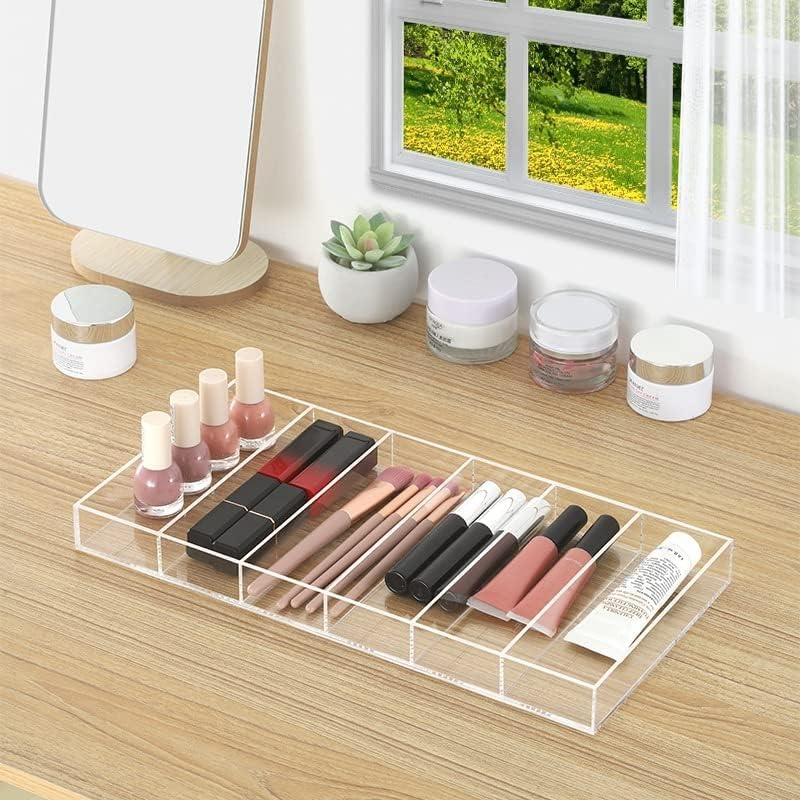 SOUJOY 2 Pack Clear Acrylic Sunglasses Organizer - 6 Slot Eyeglasses Storage Case | Stackable Eyewear Display Tray for Fashion Sunglasses, Reading Glasses & Safety Goggles | Perfect for Home, Office, Retail Store Display & Travel Organization