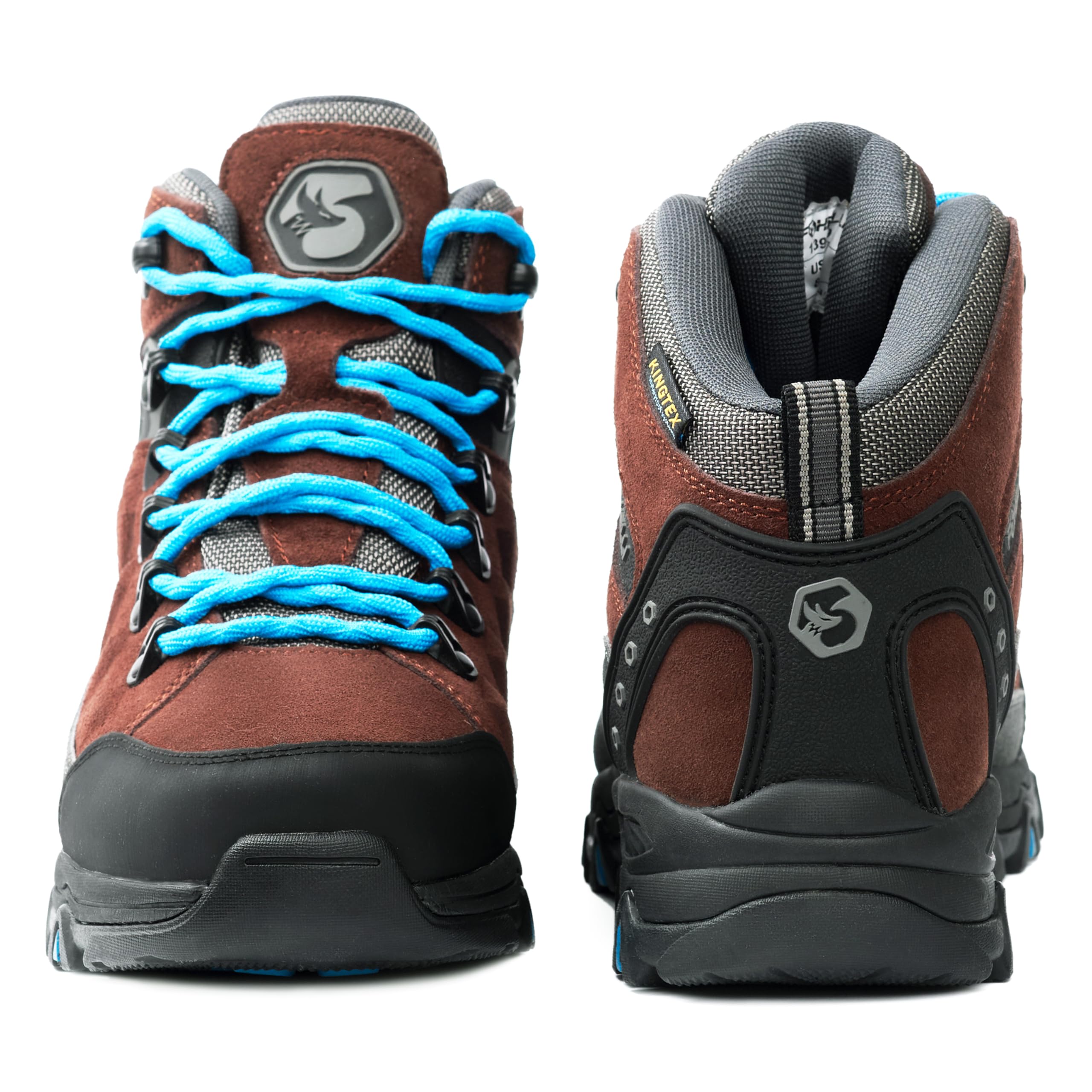Foxelli Women's Waterproof Hiking Boots - Lightweight Breathable Suede Leather Outdoor Shoes for Trail Walking & Camping Adventures