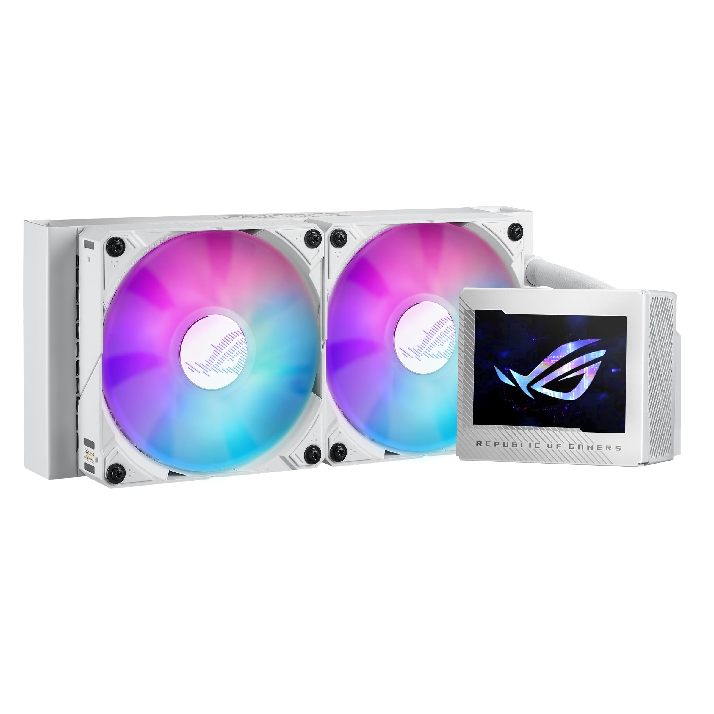 ASUS ROG Ryujin III 240 ARGB White AIO Liquid CPU Cooler - 240mm Radiator, 8th Gen Asetek Pump, 2X 120mm Magnetic ARGB Fans (Daisy Chain), 3.5