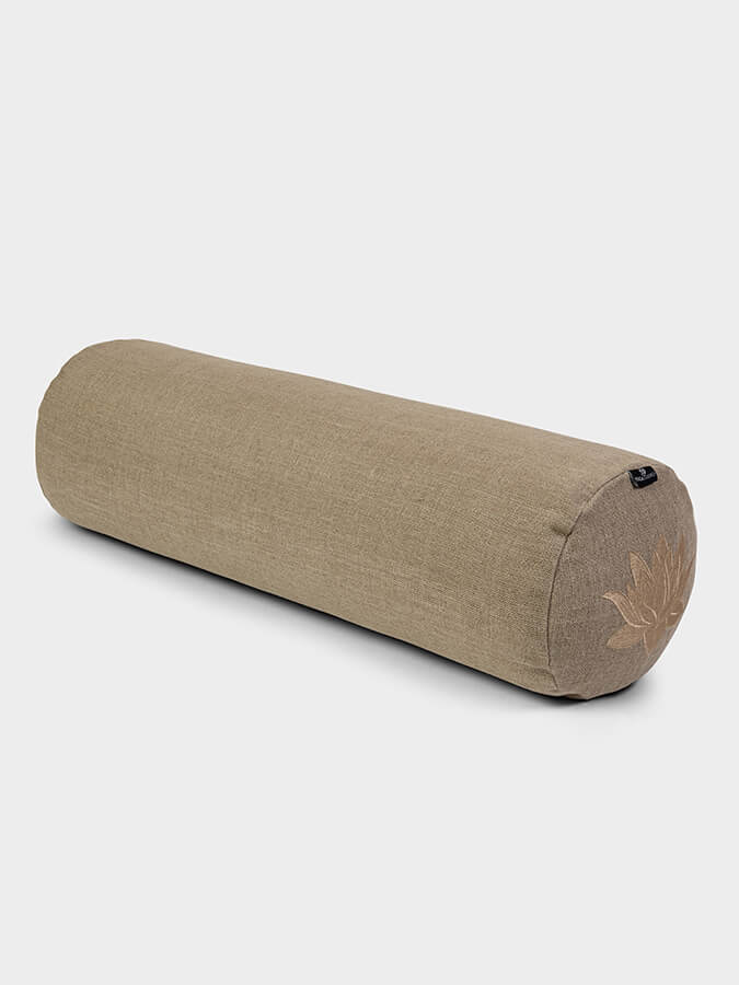 Organic Buckwheat Hemp Meditation Bolster Cushion for Yoga Studio - Premium Support Pillow for Yoga, Meditation & Zen Relaxation at Home or Studio