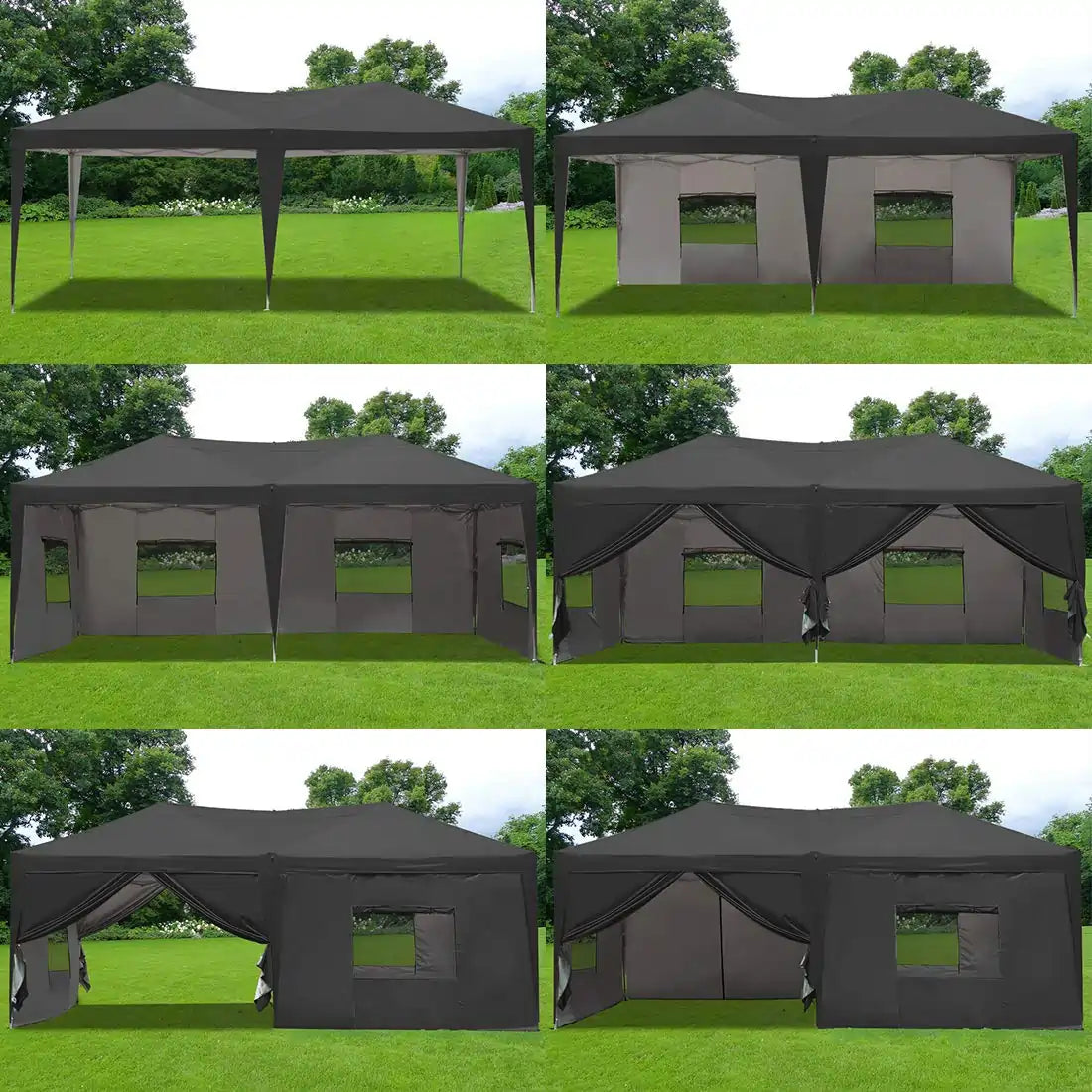 10' x 20' Pop Up Canopy Tent with Removable Side Walls - Waterproof Outdoor Shelter for Parties, Camping & Beach Events