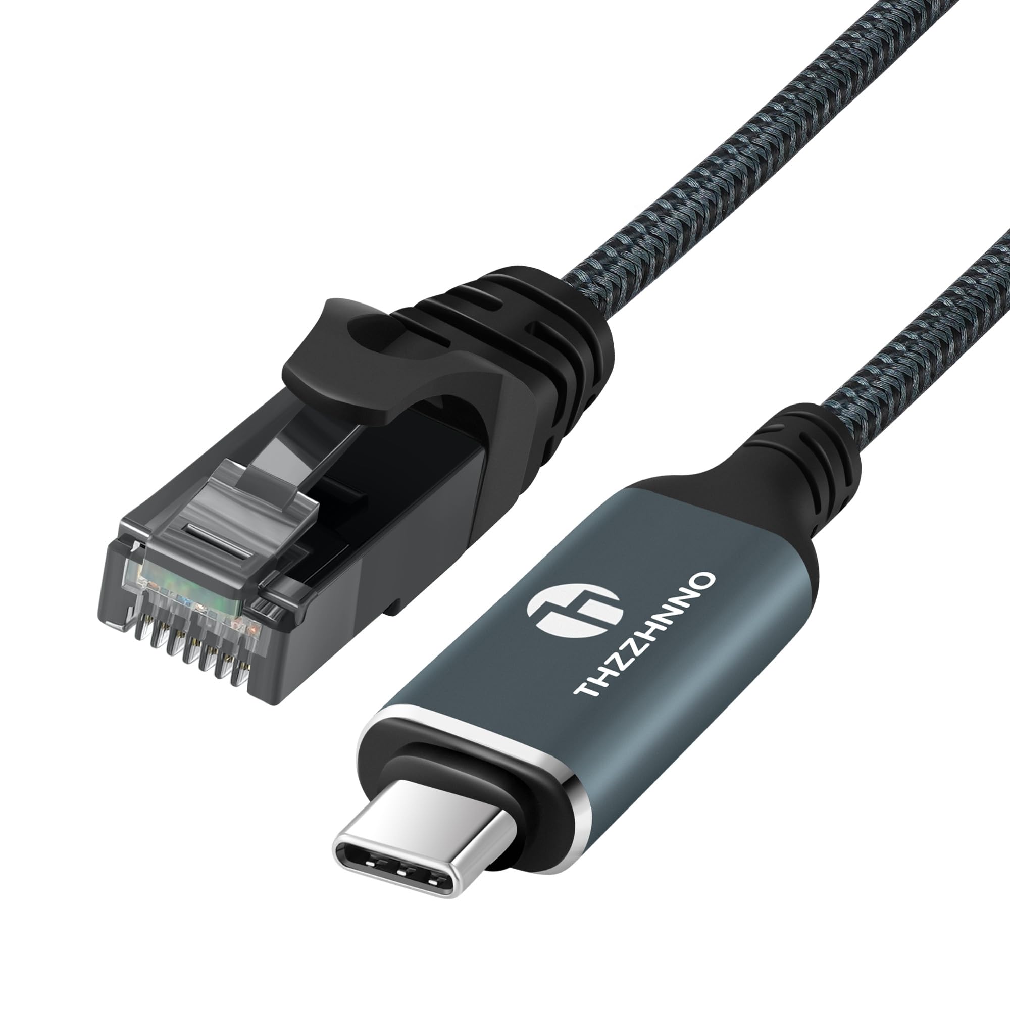 USB C to Ethernet Cable 3.3FT, Thunderbolt 3/4 Compatible Type C to RJ45 Gigabit LAN Adapter for MacBook Pro/Air, iPad Pro, iPhone 15, Galaxy S24 - High-Speed Wired Internet Connection for Home Office, Gaming & Video Conferencing