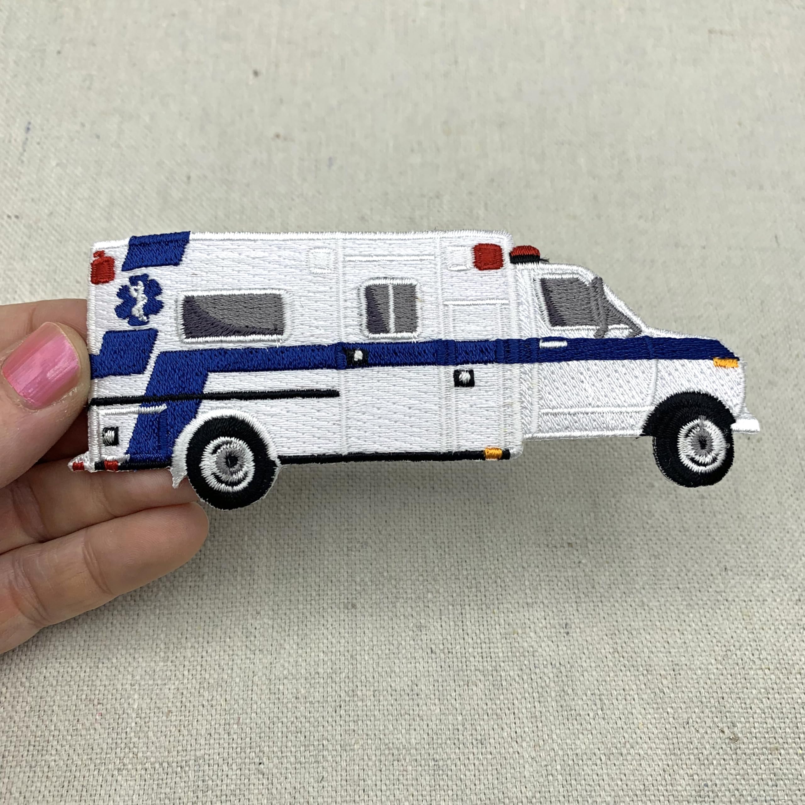 EMT Paramedic Embroidered Iron-On Patch - Ambulance Rescue Souvenir Applique for Uniforms, Jackets & DIY Crafts