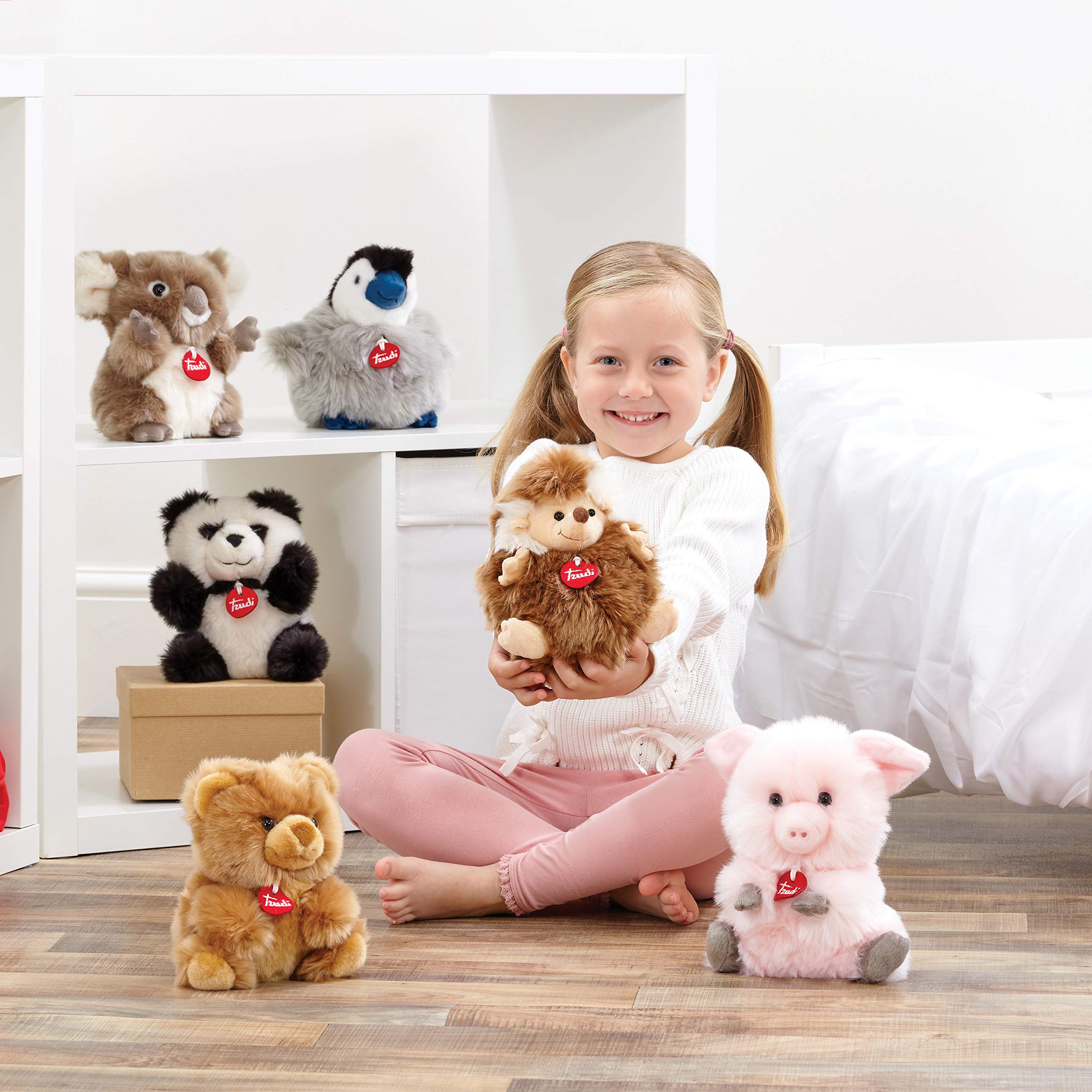 Trudi Fluffies - Soft & Cuddly Plush Penguin Stuffed Animal Toy | Perfect Christmas, Baby Shower, Birthday & Christening Gift for Boys & Girls | Newborn Safe Plushie | Great for Nursery Decor, Snuggling & Comfort