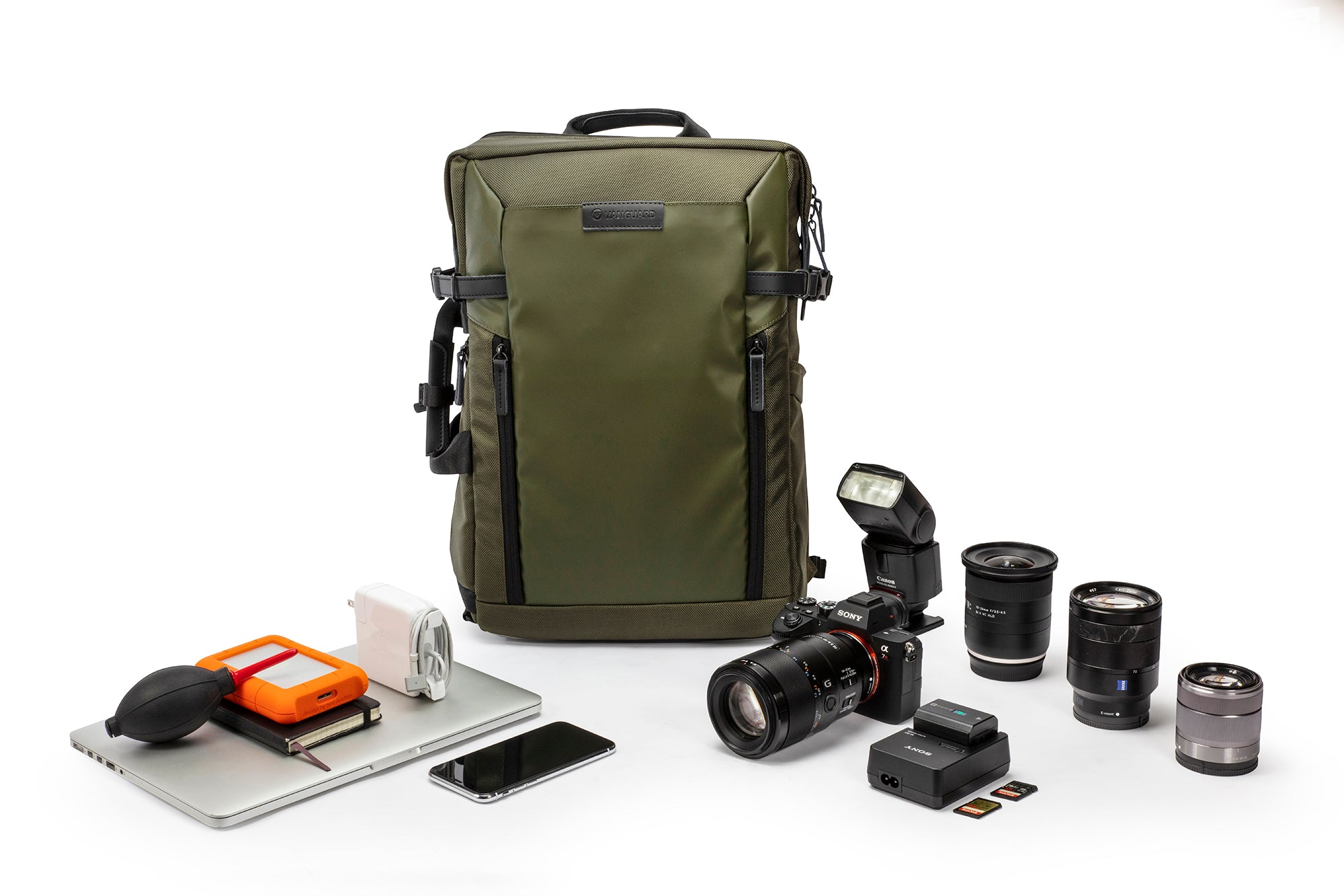 VEO SELECT 45L Waterproof Hiking Backpack Green - Lightweight Travel Backpack for Outdoor Camping, Trekking & Daily Commute