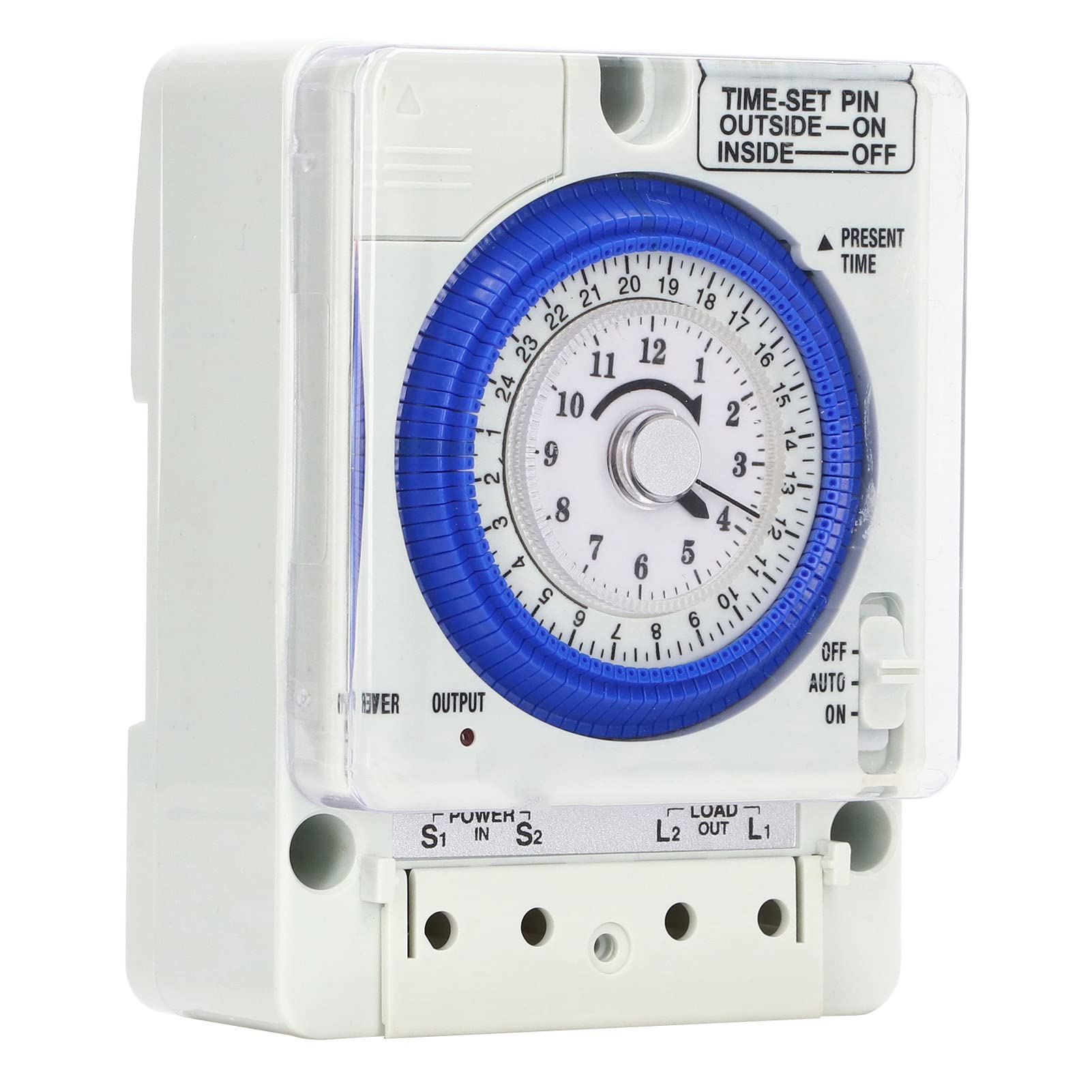 Jeanoko 300H Power Outage Compensation Mechanical Timer Switch - ABS Durable Timer Controller for Ovens, Lights, Pumps & Appliances - Perfect for Home, Office & Industrial Use