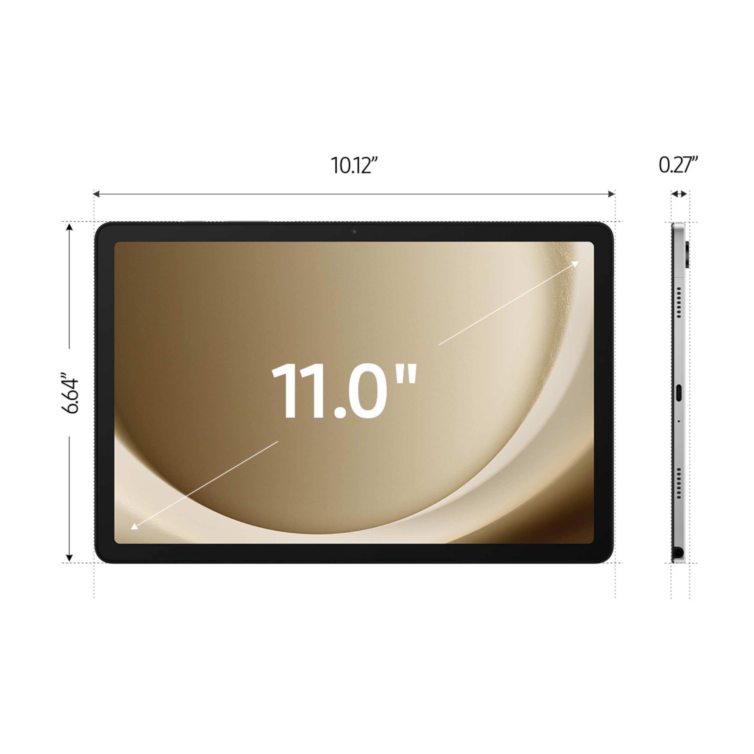 Samsung Galaxy Tab A9+ Plus 11-inch 64GB Android Tablet - Large HD Screen, Quad Speakers, Fast Processor, Multi-Window Display | Slim & Lightweight Design | Durable & Kid-Friendly | US Version 2024 (Silver) - Perfect for Work, Entertainment, and Online Learning