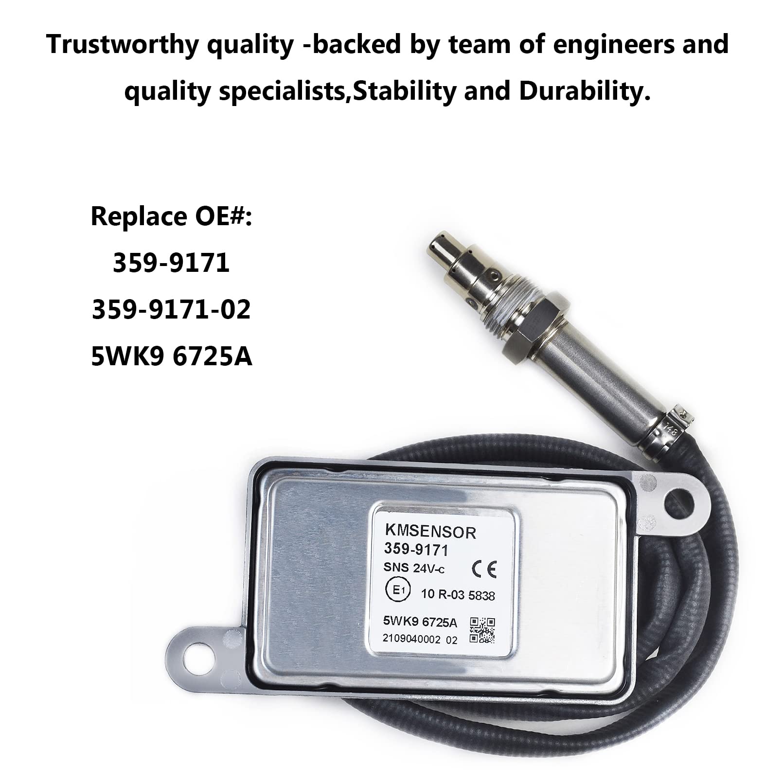 5WK9 6725A Nitrogen Oxide Sensor DPF SCR Nox Sensor 359-9171 359-9171-02 Compatible with Caterpillar G3516H G3612 G3616 Engines (OE#: 359-9171) - Ideal for Heavy-Duty Truck & Industrial Equipment Emissions Control