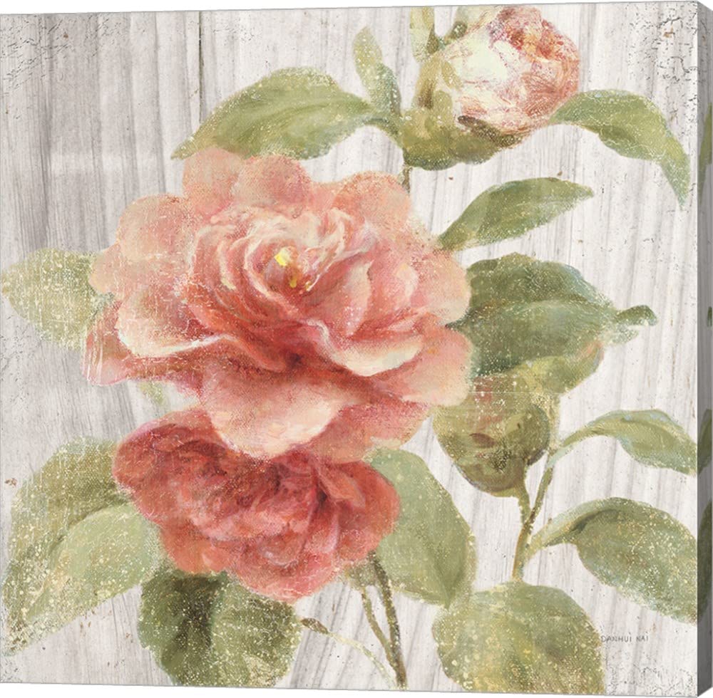 Danhui NAI Scented Cottage Florals III Canvas Art - 16x16 Inch Gallery Wrap Wall Decor for Living Room, Bedroom & Office