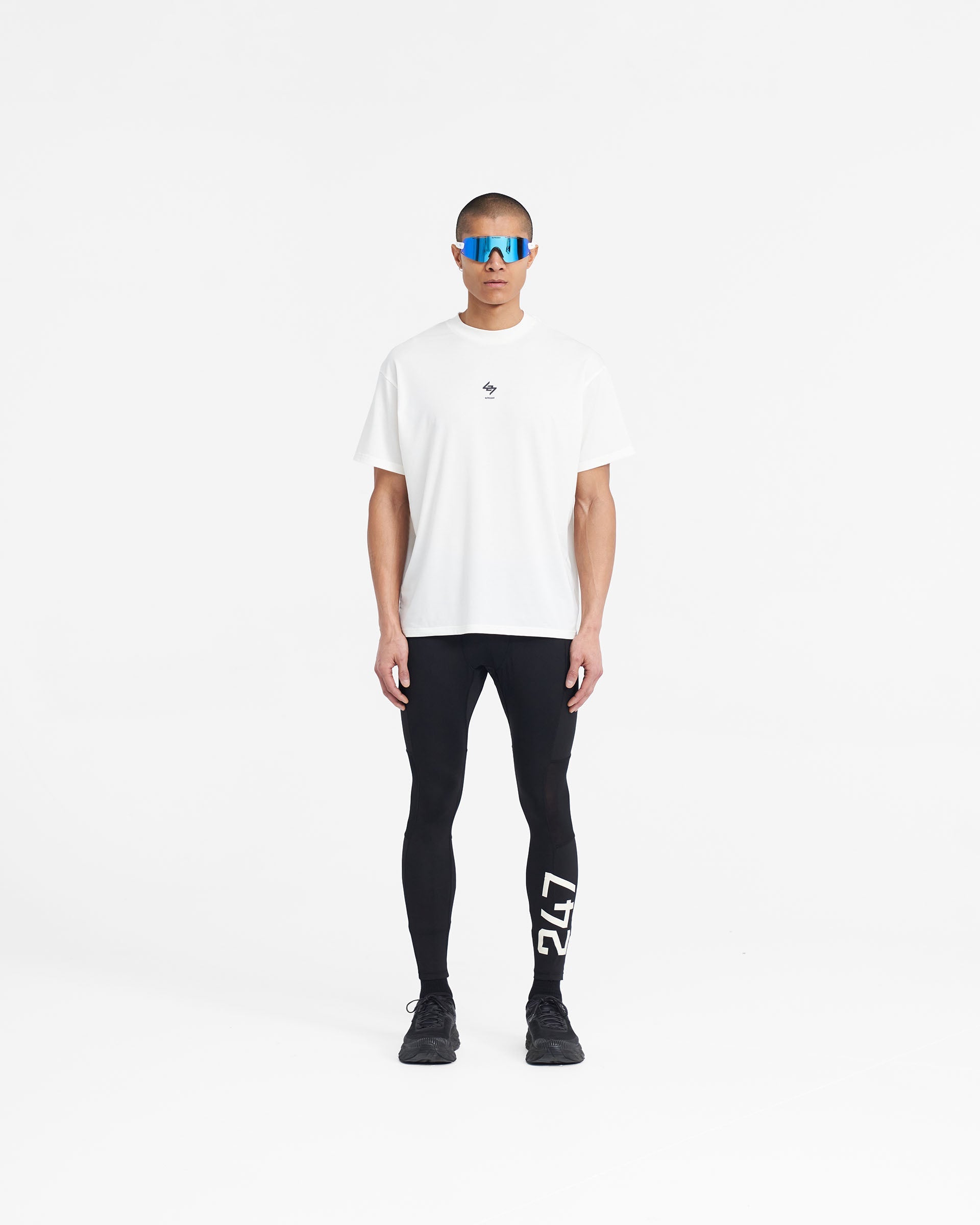 247 Oversized T-Shirt for Women - Soft Cotton Comfort Fit - Flat White - Perfect for Casual Wear, Lounge & Street Style