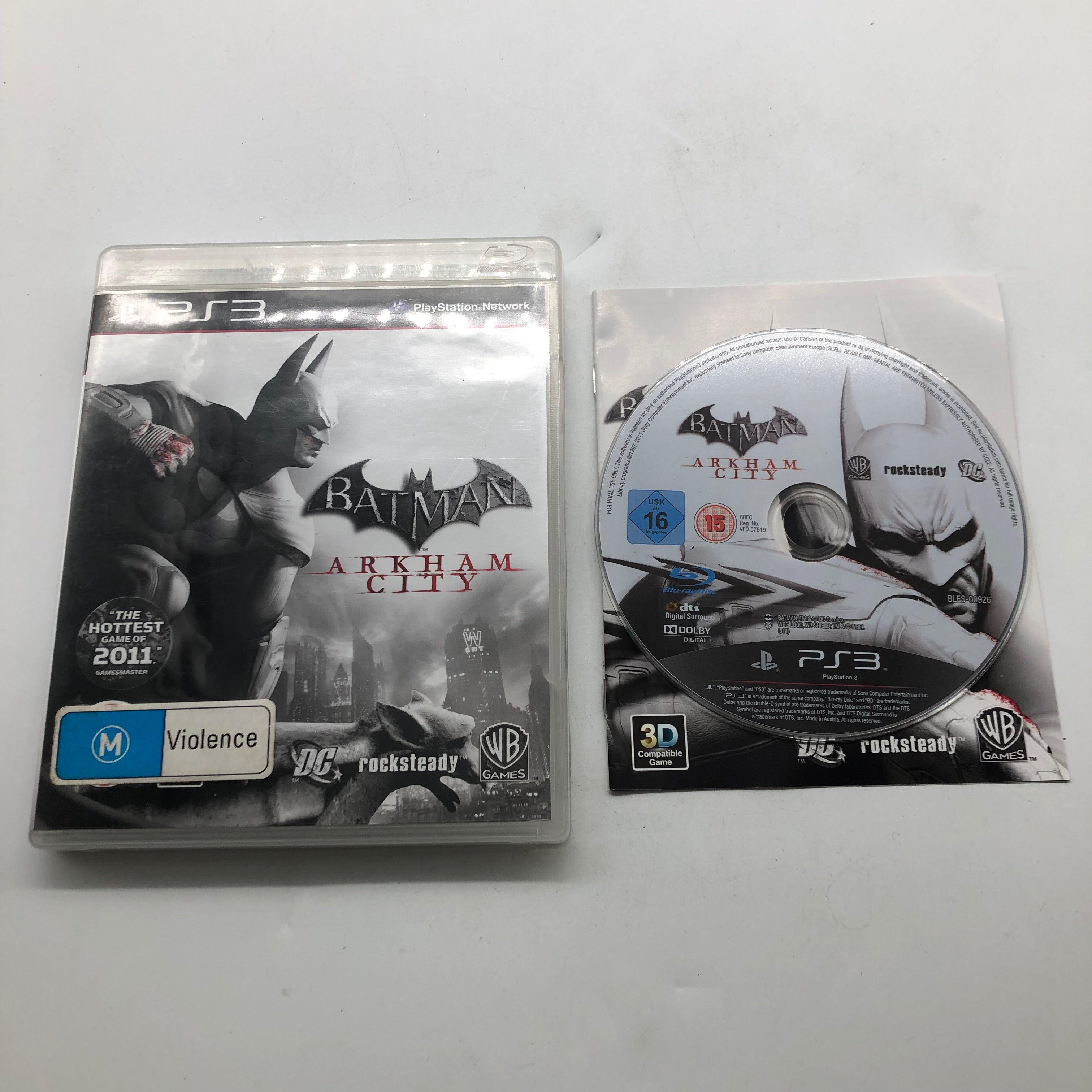 Batman Arkham City PS3 Game for Playstation 3 with Manual - Action-Adventure Superhero Video Game for Adults & Teens - Perfect for Gaming Nights & Superhero Fans