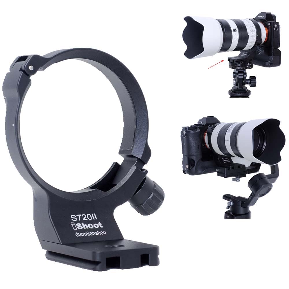 Sony FE 70-200mm F/4 Macro G OSS II Tripod Mount Ring Lens Collar - Arca-Swiss Compatible Quick Release Plate for Camera Stabilizers & Tripods - Perfect for Macro Photography, Wildlife Shooting & Video Stabilization