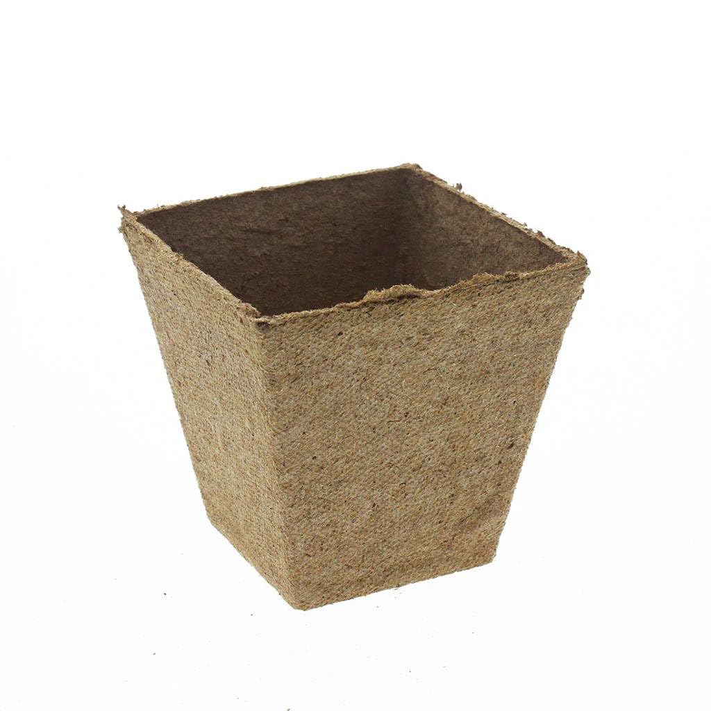 Jiffy 70000362 3-Inch Square Peat Pots - Pack of 1260 Biodegradable Seed Starter Pots for Indoor/Outdoor Gardening, Plant Propagation & Greenhouse Use