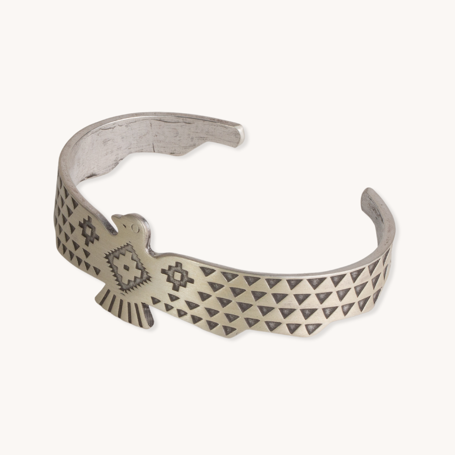 SkyWeaver Thunderbird Rising Cuff Bracelet - Native American Inspired Silver Jewelry for Women - Perfect for Boho Fashion, Festival Wear & Spiritual Gifts