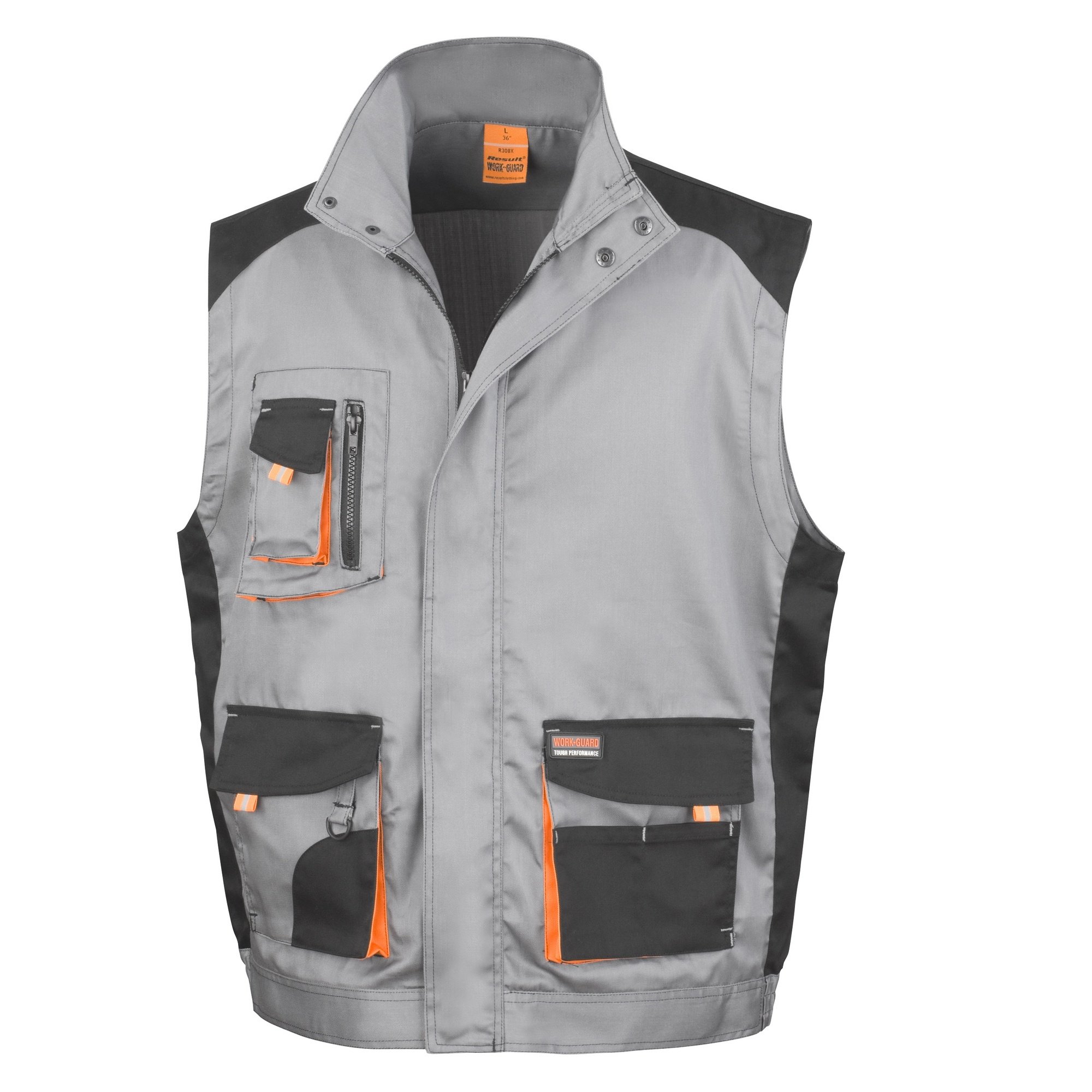 Men's Work-Guard Lite Workwear Vest - Breathable Windproof Safety Vest for Construction & Outdoor Work - Ideal for Job Sites, Landscaping & Utility Work
