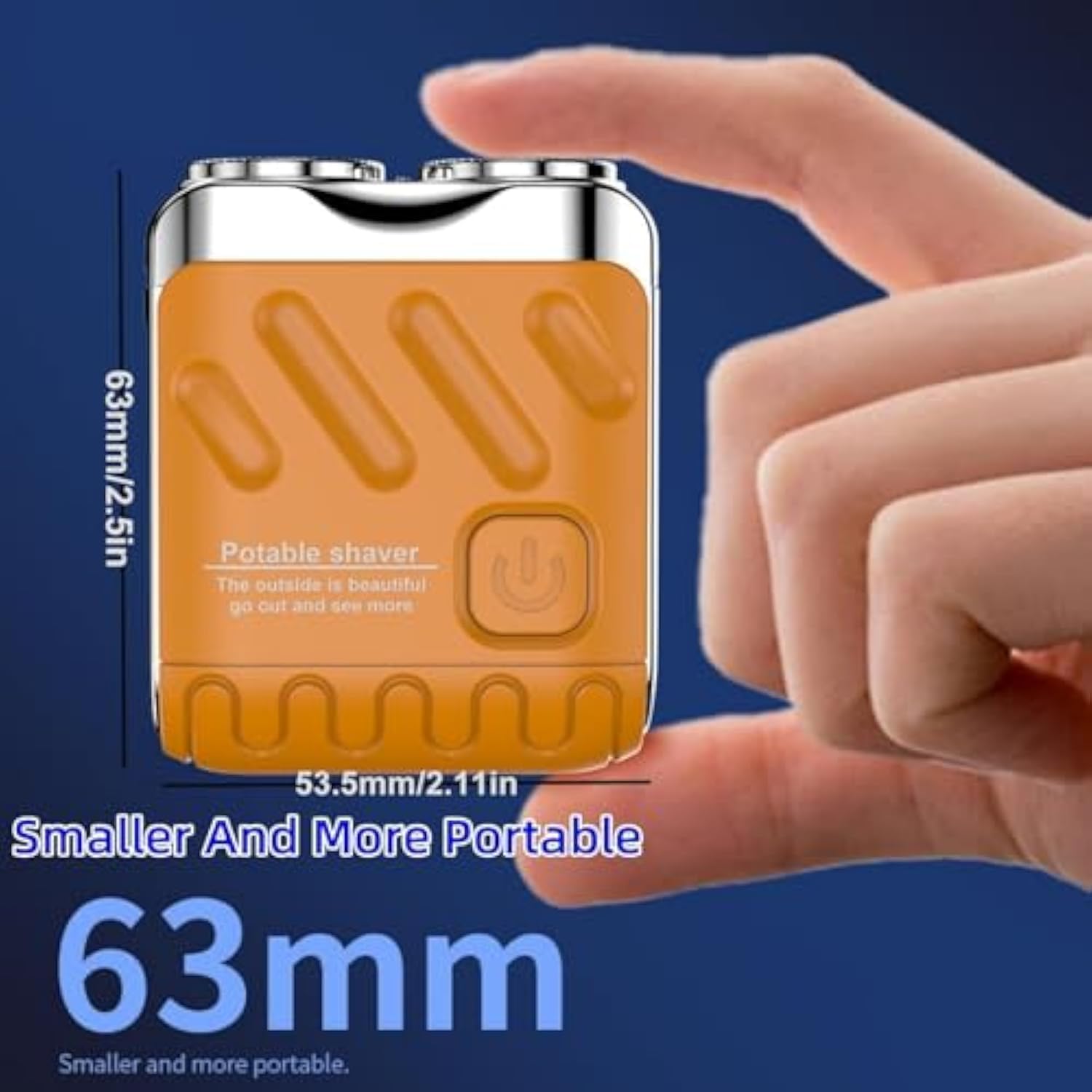 R12 Mini Electric Shaver for Men - USB Rechargeable Beard Trimmer with One-Button Operation - Long-Lasting Battery - Portable Travel & Home Grooming Kit - Perfect for Business Trips, Camping & Daily Use - Compact Design for Home, Travel, Gym & Office - Quick Facial Hair Trimming Solution - Ideal for On-the-Go Grooming, Business Meetings, Workouts & Travel Essentials (Blue)