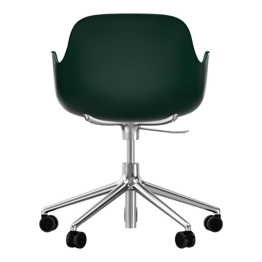 Modern Form Armchair with 5W Swivel Base & Gas Lift Mechanism - Ergonomic Office Chair for Home & Workspace Comfort