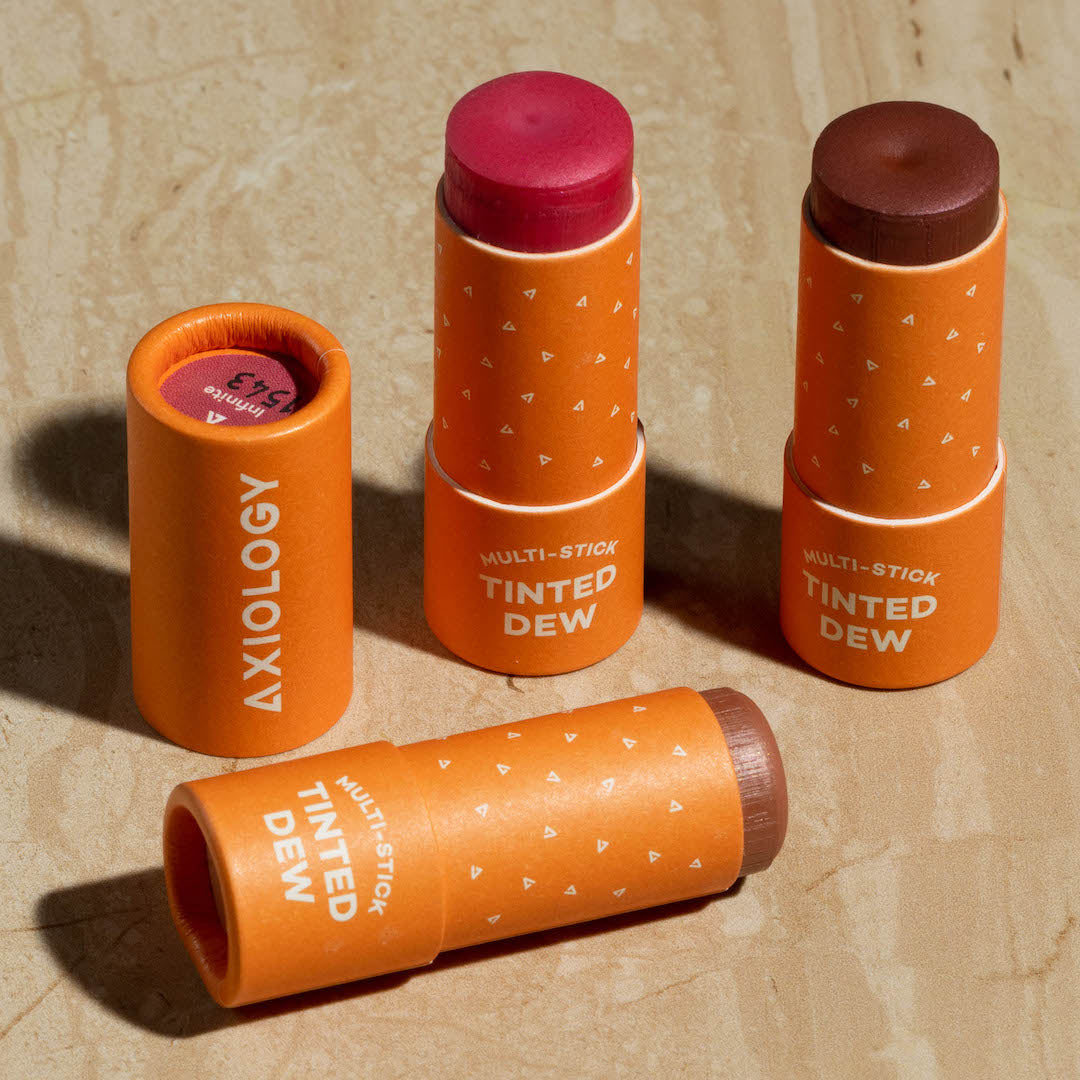Natural Tinted Dew Multi Sticks - 3-in-1 Lip, Cheek & Eyeshadow Balm | Vegan, Cruelty-Free Makeup for Everyday Glow | Perfect for On-the-Go Beauty & Travel Essentials