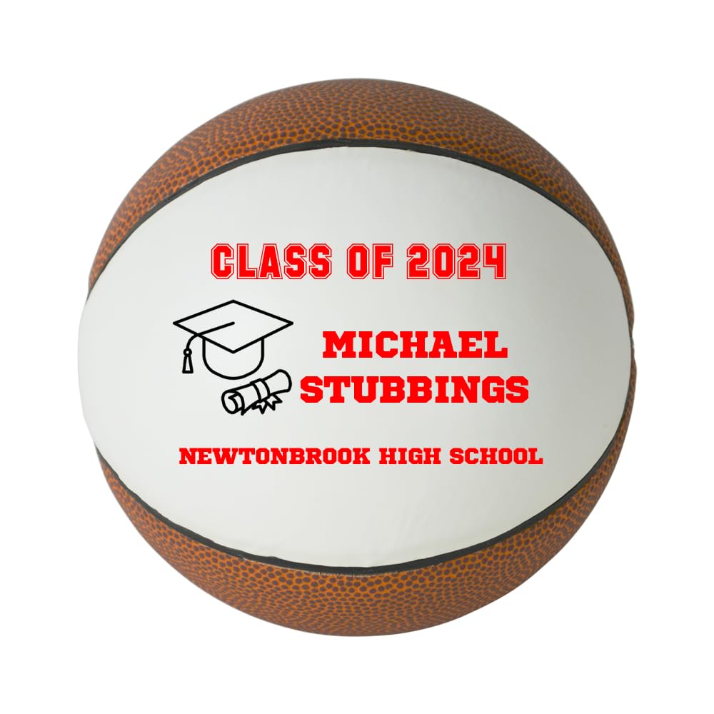 Custom Personalized 2023 Graduation Basketball - High School Senior Gift for Boys & Girls - Class of 2023 Commemorative Basketball - Perfect for Graduation Parties & School Memorabilia