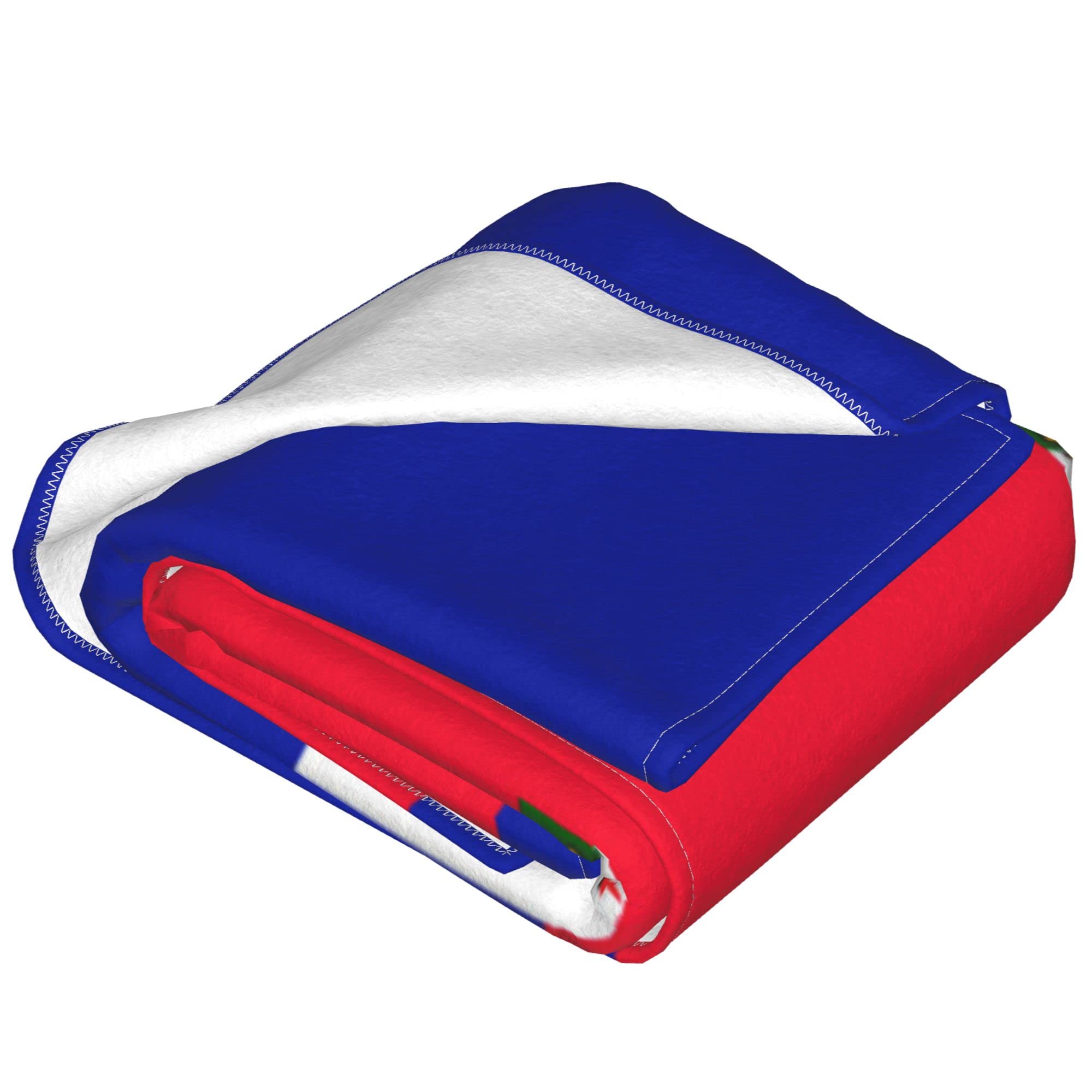 Soft Flannel Throw Blanket for Bed, Couch & Sofa - Haiti Flag Design Microfiber Blanket for Teens, Boys & Girls - Perfect for Lounging, Netflix Nights & Dorm Room Decor