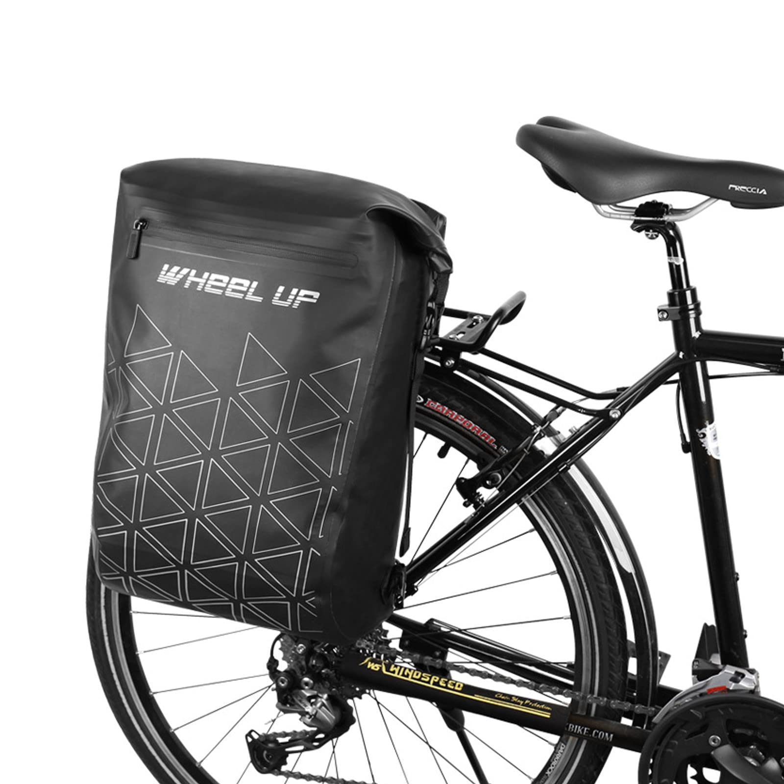 **Waterproof Bike Rear Rack Bag – Large Capacity Bicycle Tail Bag with Reflective Strips | Multifunctional Cycling Backpack for Commuting, Touring & Outdoor Adventures**