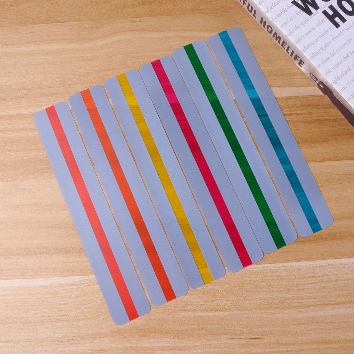 NUOBESTY 12pcs Custom Photo Bookmarks - Colorful Highlighters & Reading Strips with PVC Transparent Design for Books, Gifts, Business License Box Ruler - Perfect for Christmas Gifts, School Supplies & Office Use
