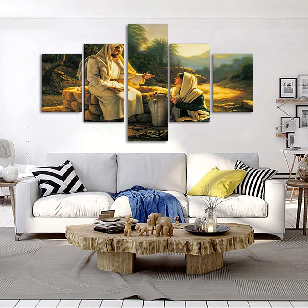Extra Large Jesus and the Samaritan Woman Famous Painting - 60