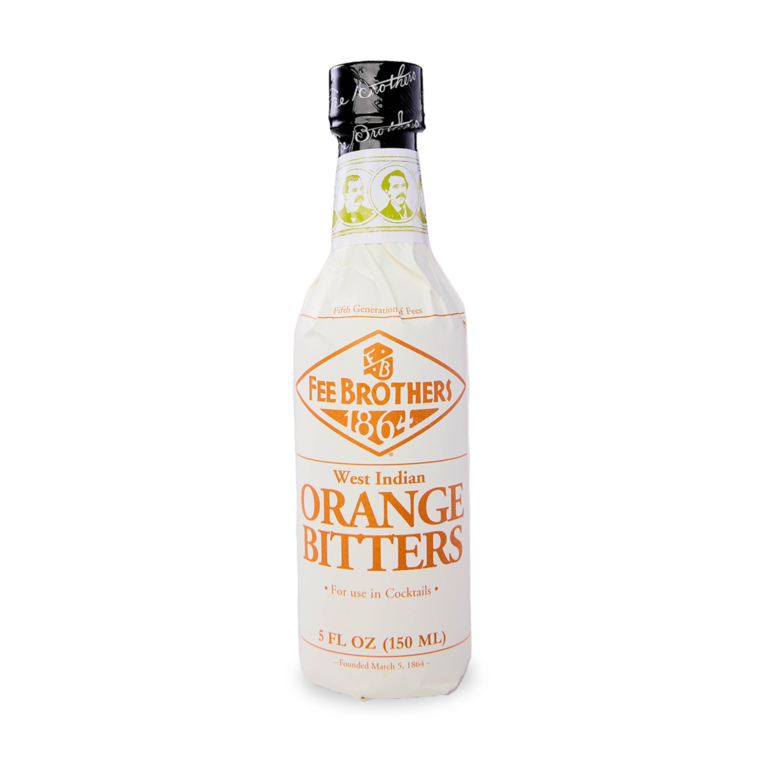 Fee Brothers West Indian Orange Cocktail Bitters - Premium Aromatic Cocktail Mixer & Concentrated Flavoring | Gluten Free, Vegan-Friendly | 5 fl oz | Perfect for Cocktails, Mocktails & Baking Recipes