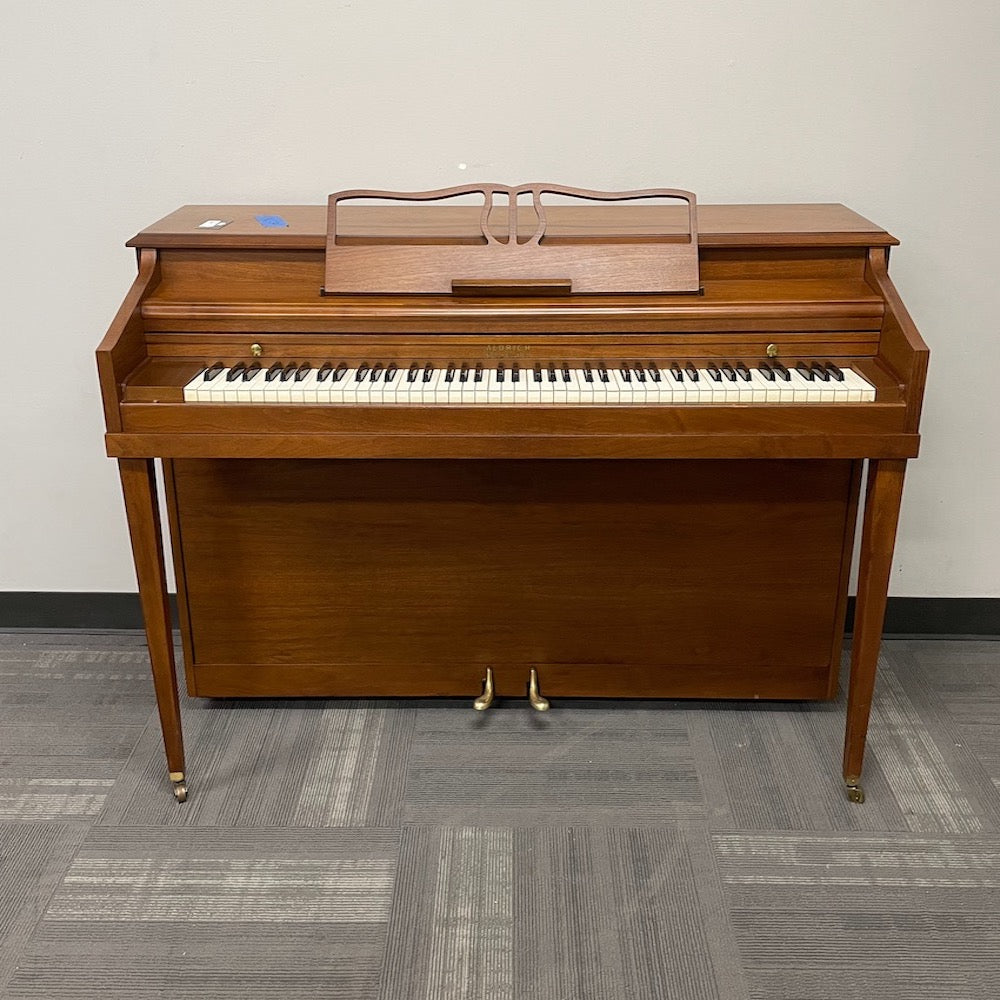 Sherman Clay Aldrich Console Piano - Satin Oak Finish | Elegant Upright Piano for Home, Studio & Performance
