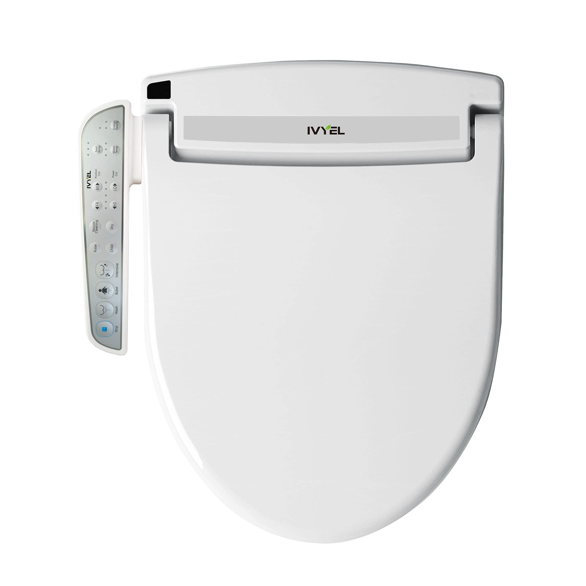 Premium GL-3 Smart Electric Bidet Toilet Seat - Elongated Toilet Compatible with Stainless Steel Self-Cleaning Nozzle, Warm Water, Heated Seat, Air Dryer & Intensive Wash - Perfect for Modern Bathrooms & Luxury Home Upgrades