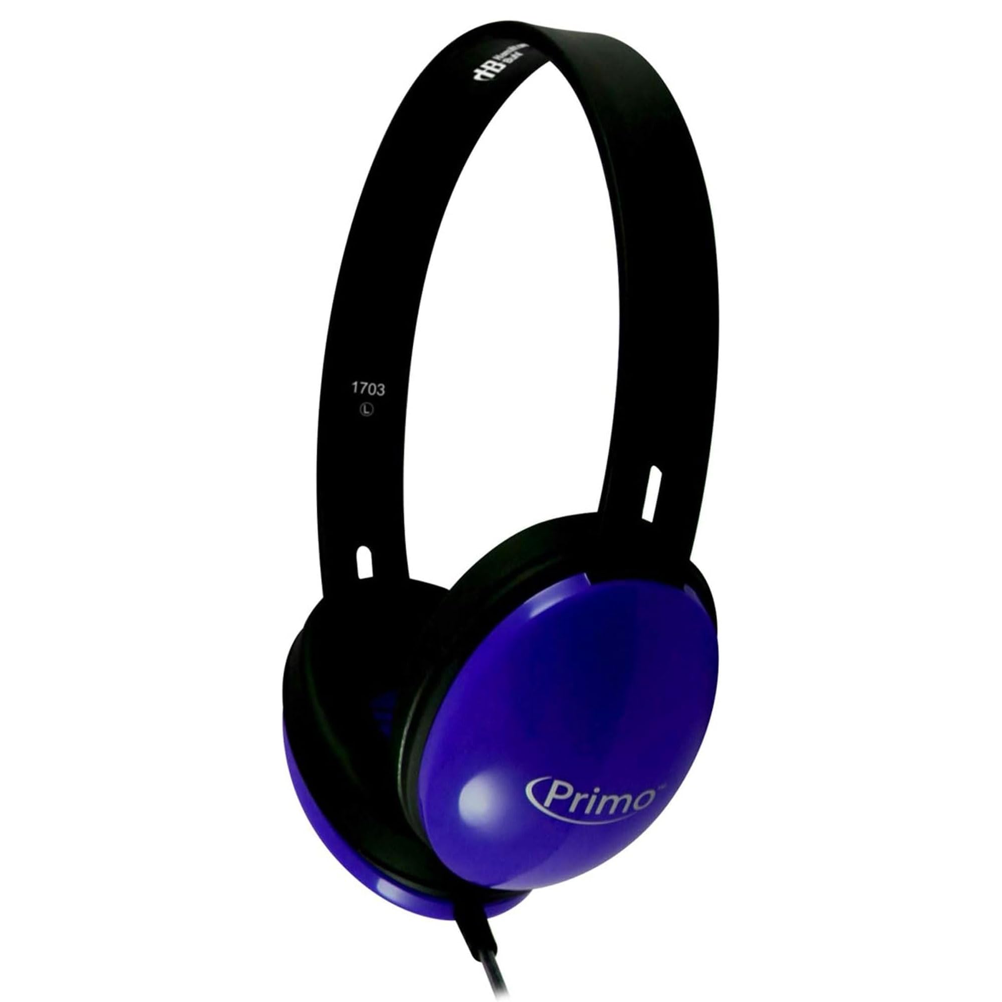 HamiltonBuhl Primo Stereo Headphones - 10 Pack Blue, Noise Cancelling Kids Headphones for School, Classroom, Travel & Online Learning