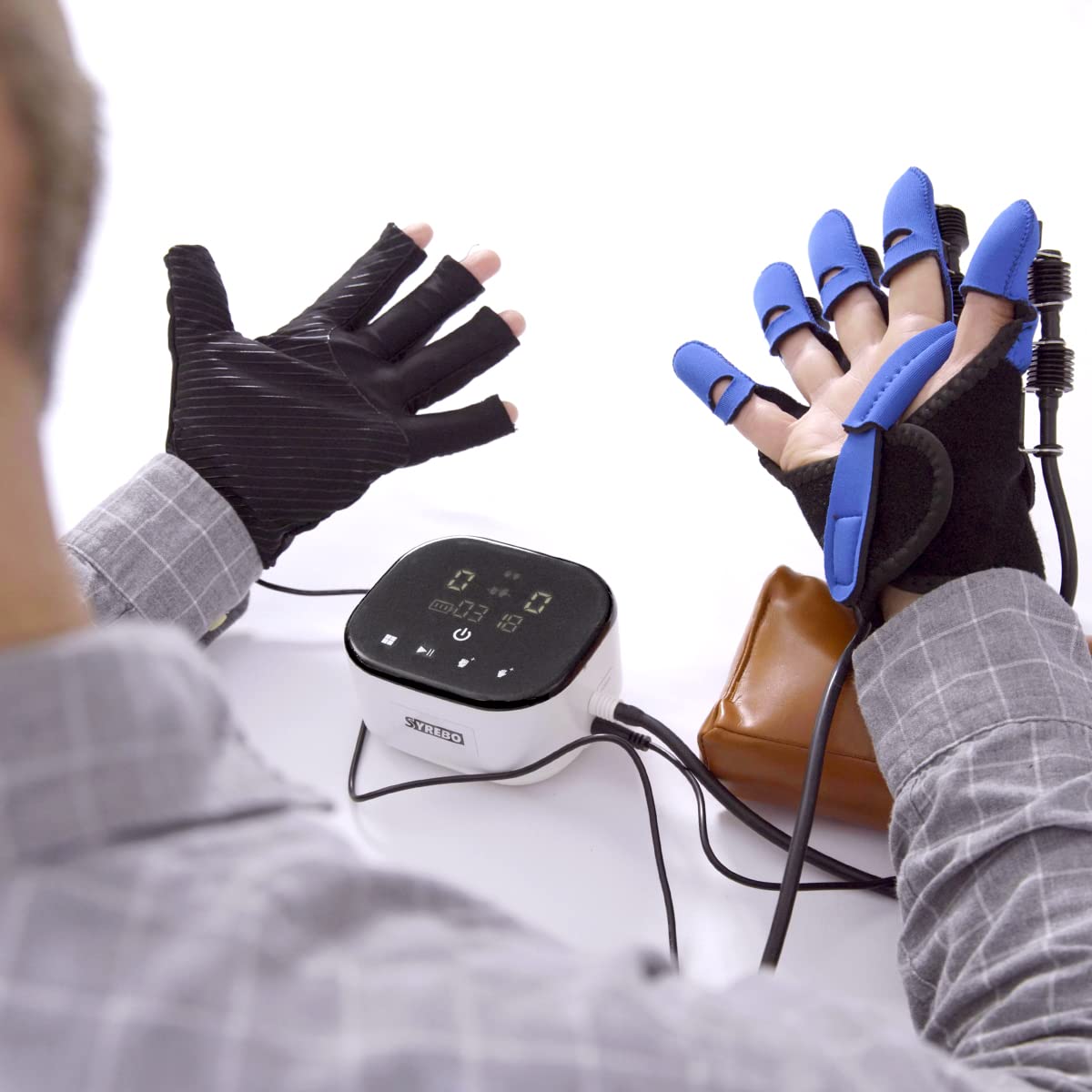 E10 Hand Rehabilitation Robot Gloves - Finger Therapy & Stroke Recovery Device for Self-Training | Improve Hand Mobility for Post-Stroke Patients & Injury Recovery (Home & Clinical Use)