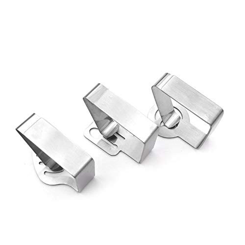 Weyoo 6 Pack Heavy Duty Stainless Steel Tablecloth Clips - Thickened Strong Table Cover Clamps for Outdoor & Indoor Use - Perfect for Picnics, BBQs, Parties & Home Decor (Silver)