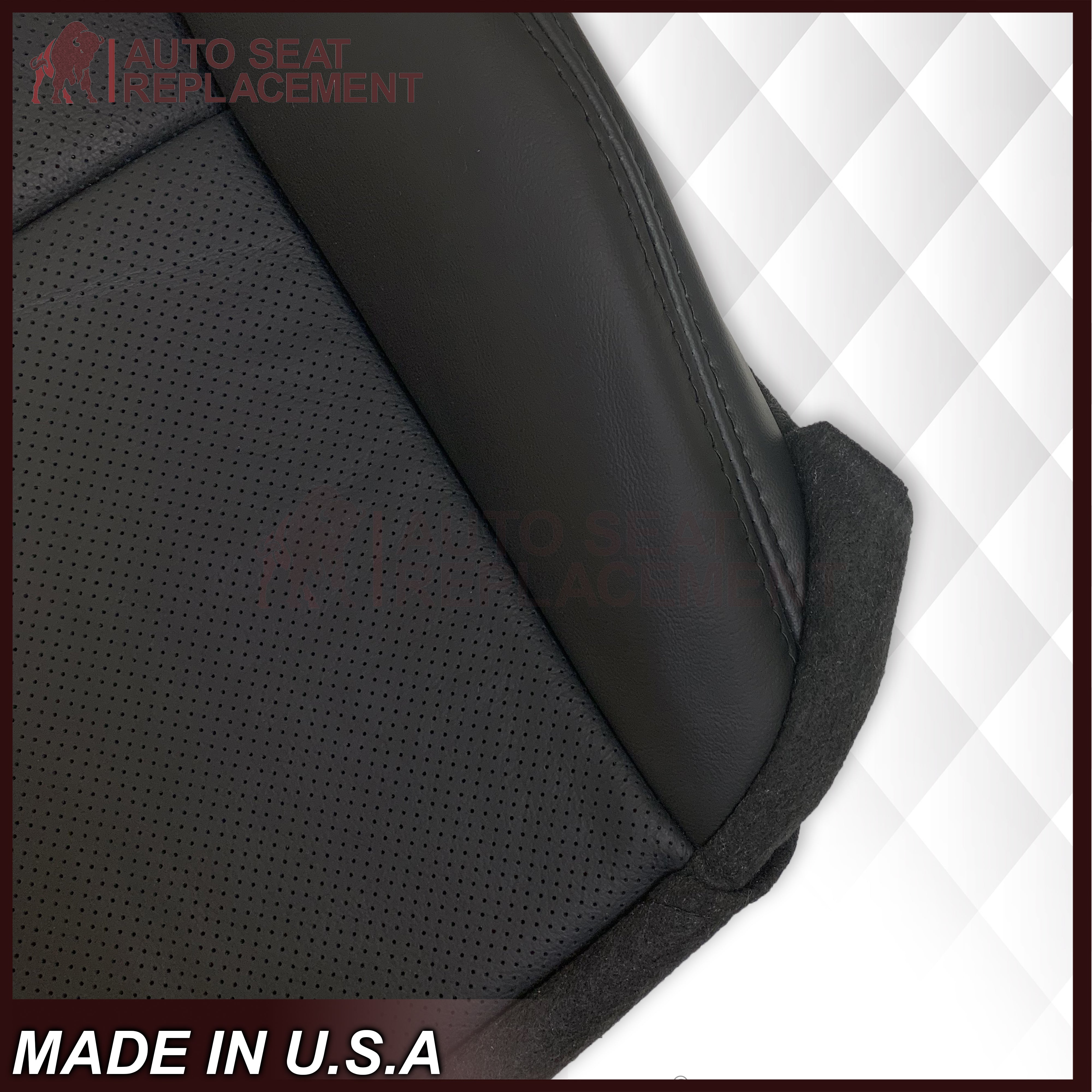 2004 Acura TL Bottom Seat Cover - Driver or Passenger Side - Black Leather or Vinyl Replacement - Perfect for Car Interior Repair & Customization