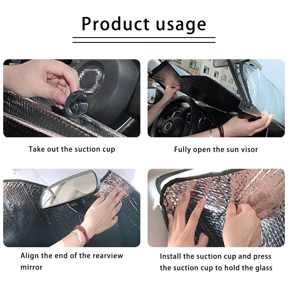Pink Cow Pattern Car Windshield Sun Shade - UV Protection Foldable Sun Shield for Front Window | Durable Automotive Interior Accessories | Fits Most Cars, SUVs & Trucks | Perfect for Summer Parking & Road Trips