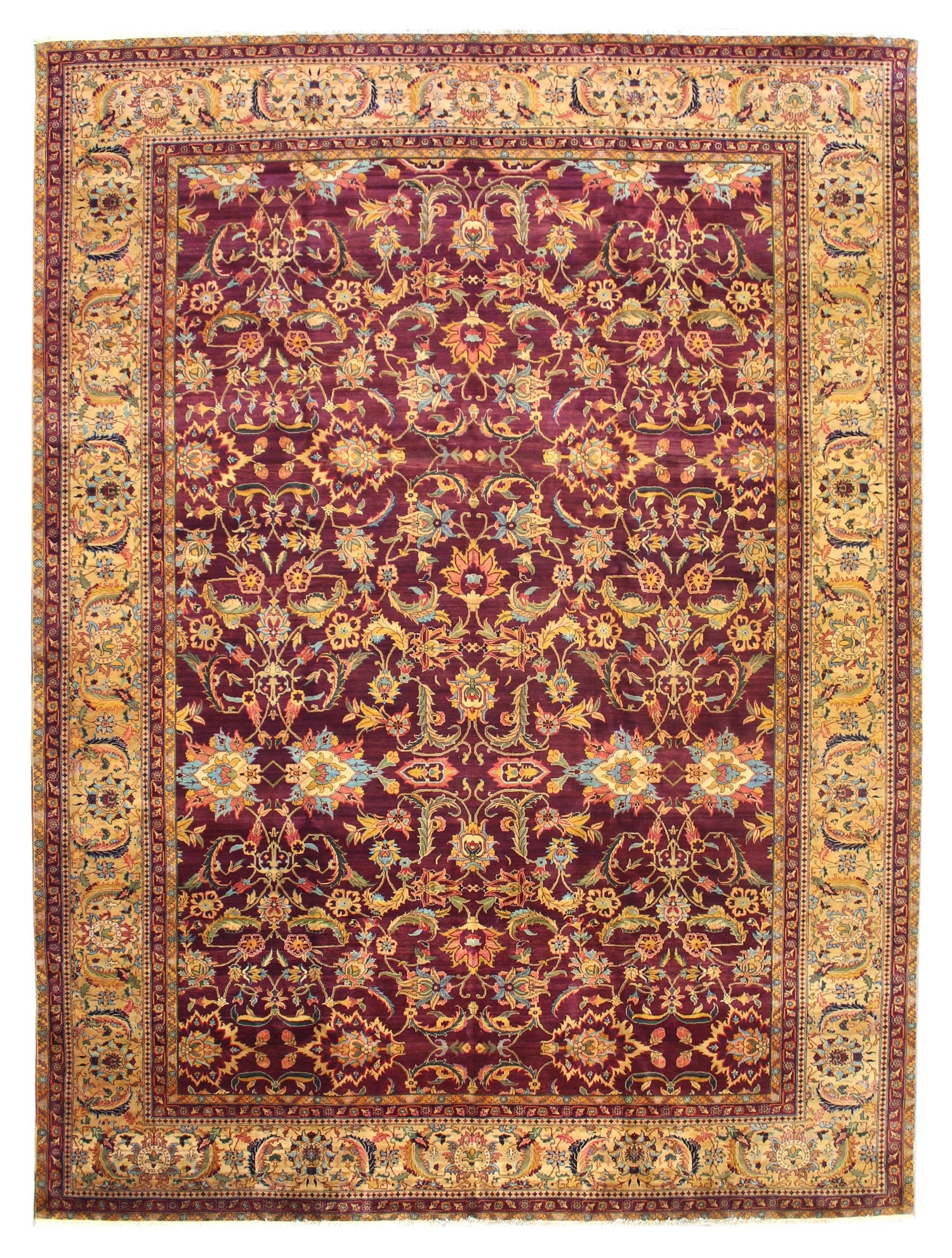 Handwoven Traditional Agra Rug J56522 - Authentic Indian Home Decor for Living Room, Bedroom & Office