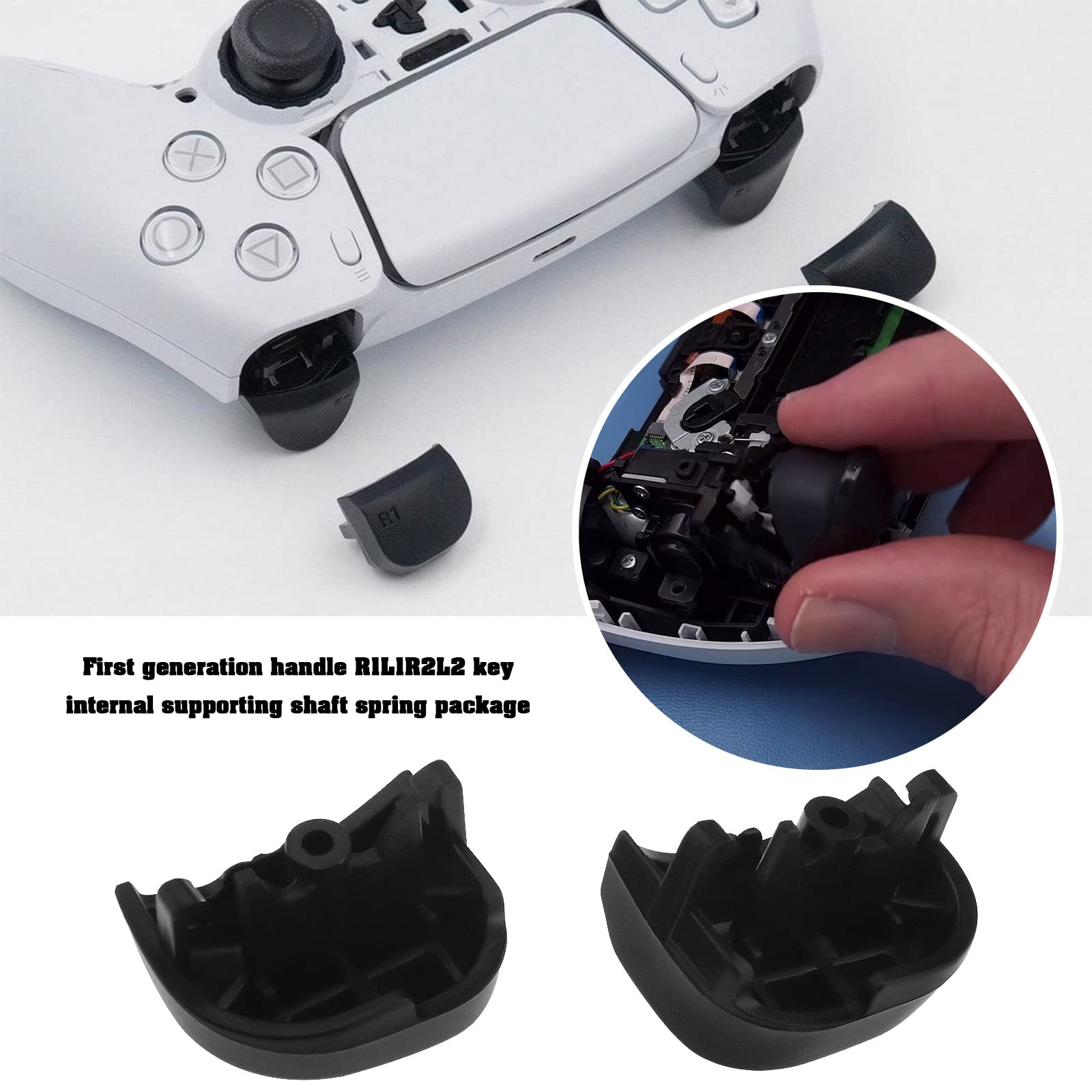 12-Piece PS5 Controller Repair Kit - L1 R1 L2 R2 Shoulder Buttons with Springs, Trigger Frames, Screwdriver & Pry Tool | Compatible with Sony PlayStation 5 | Perfect for DIY Controller Fixes & Button Replacements