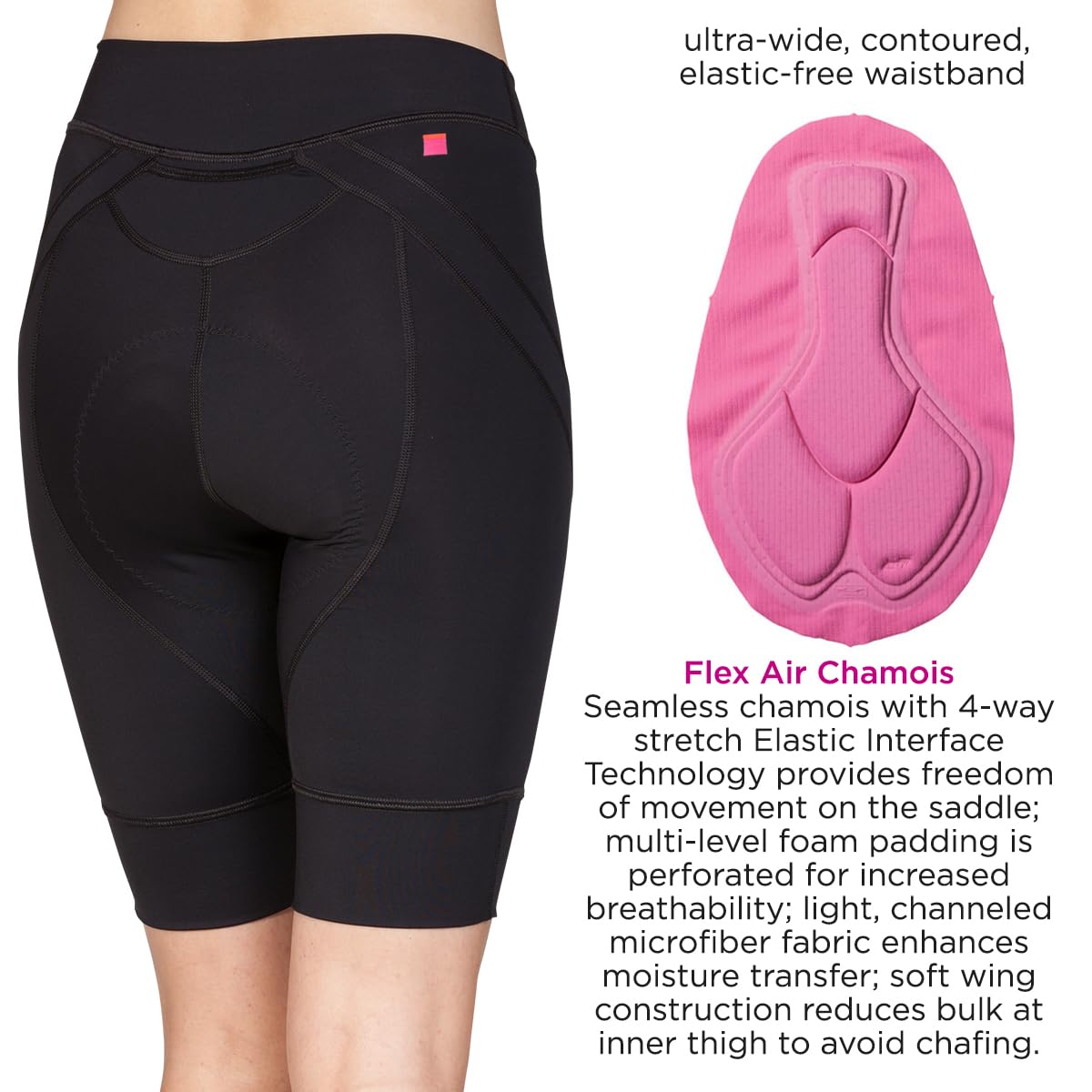 Women's Terry Bike Shorts with Padding - High Waisted Compression Cycling Shorts for Endurance Riding | Perfect for Road Biking, Spinning & Indoor Cycling Workouts