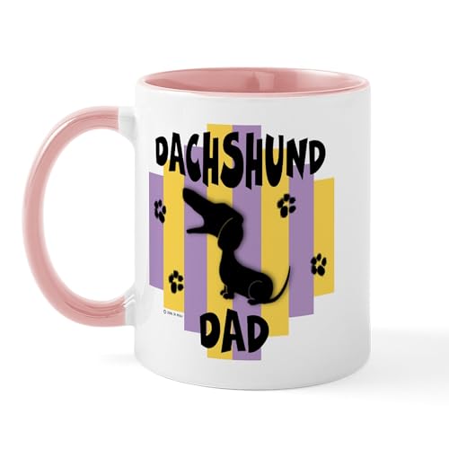 White/Pink Inside - Dachshund Dad Mug