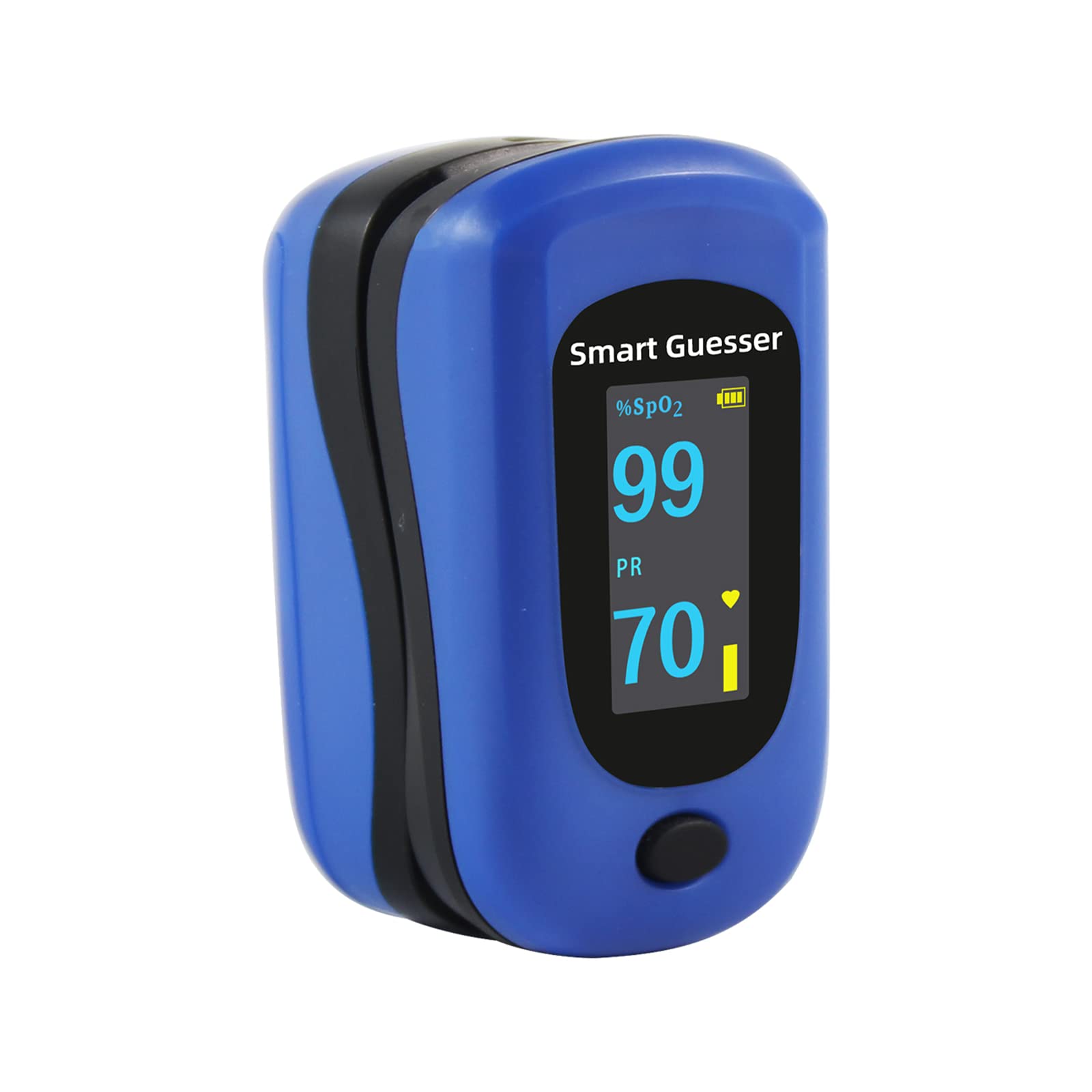 Fingertip Pulse Oximeter - Accurate Blood Oxygen Saturation (SpO2) & Heart Rate Monitor with OLED Display | Includes AAA Batteries, Lanyard & Protective Case (Blue) | Ideal for Home Health Monitoring, Fitness Tracking & Medical Use