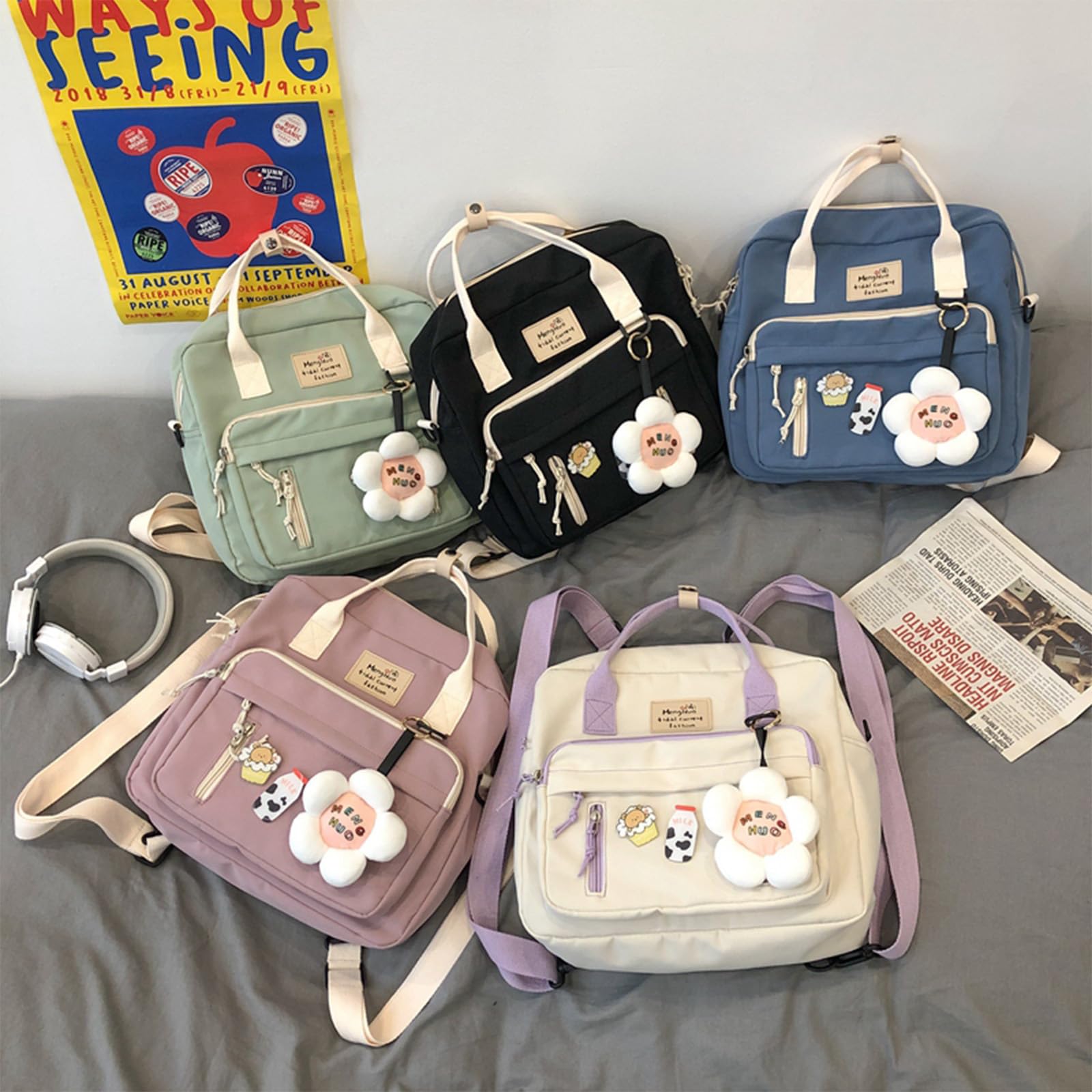 Kawaii Messenger Bag - Cute Japanese Crossbody Backpack for Anime Fans