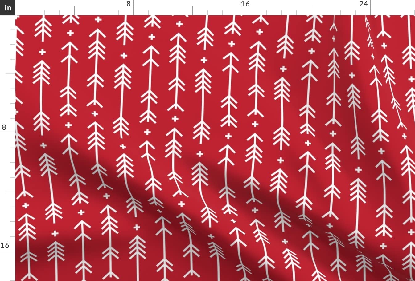 Cross Plus Arrows Red Swiss Printed Minky Fabric Fat Quarter - Soft Baby Blanket Material, Quilt Backing & Plush Toy Fabric for DIY Sewing Projects - Perfect for Nursery Decor, Gift Making & Crafting