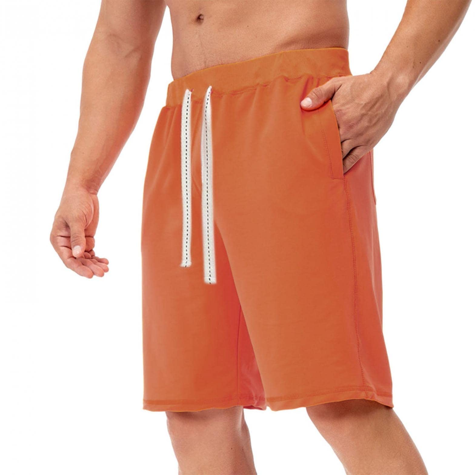 **Men's Workout Shorts with Comfort Flex Waistband - Breathable Casual Gym Shorts with Pockets for Running, Training & Everyday Wear**