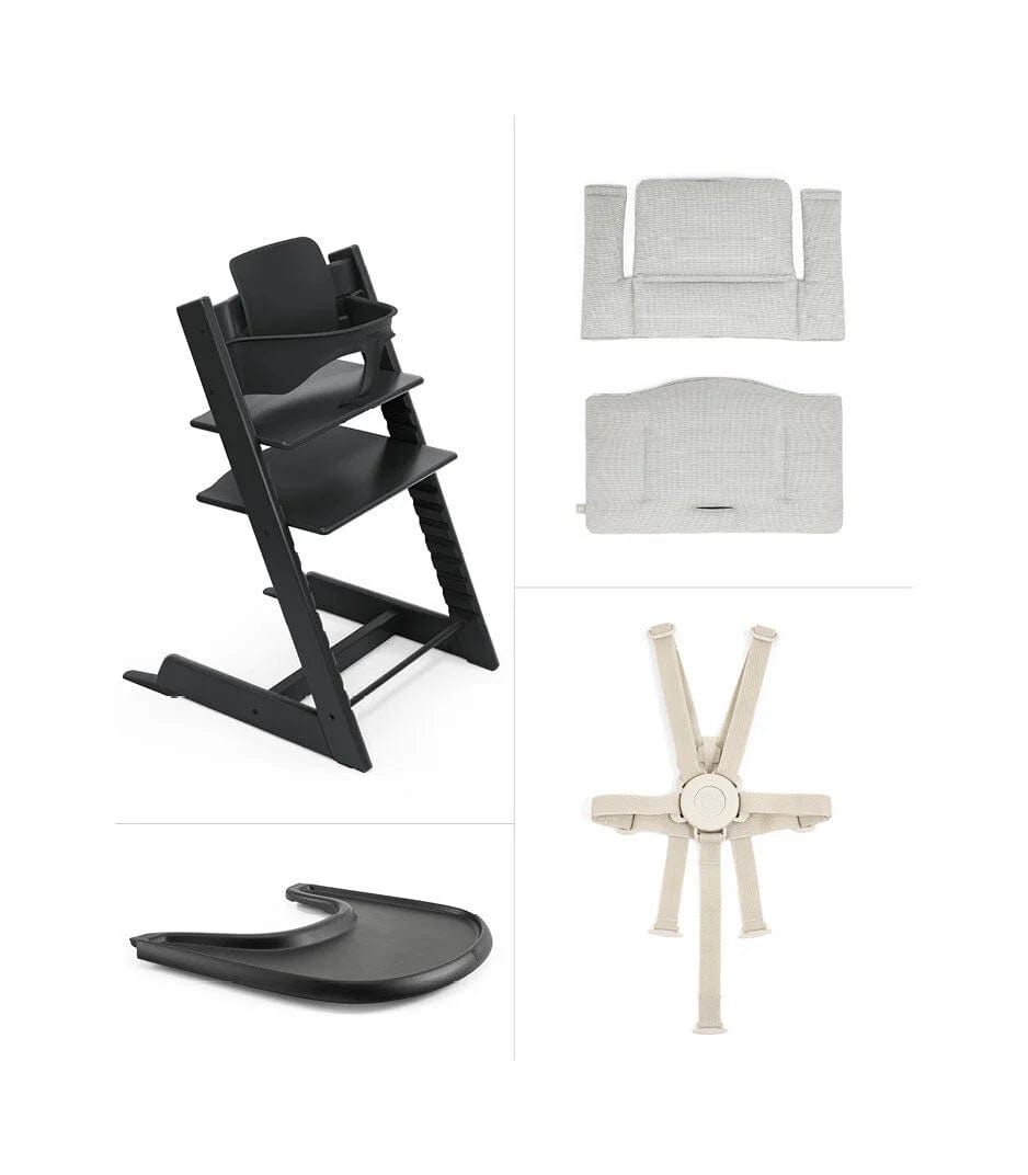 Stokke Tripp Trapp Complete High Chair with Cushion & Tray - Adjustable Baby Feeding Chair for Toddlers - Perfect for Dining, Playtime & Learning Activities