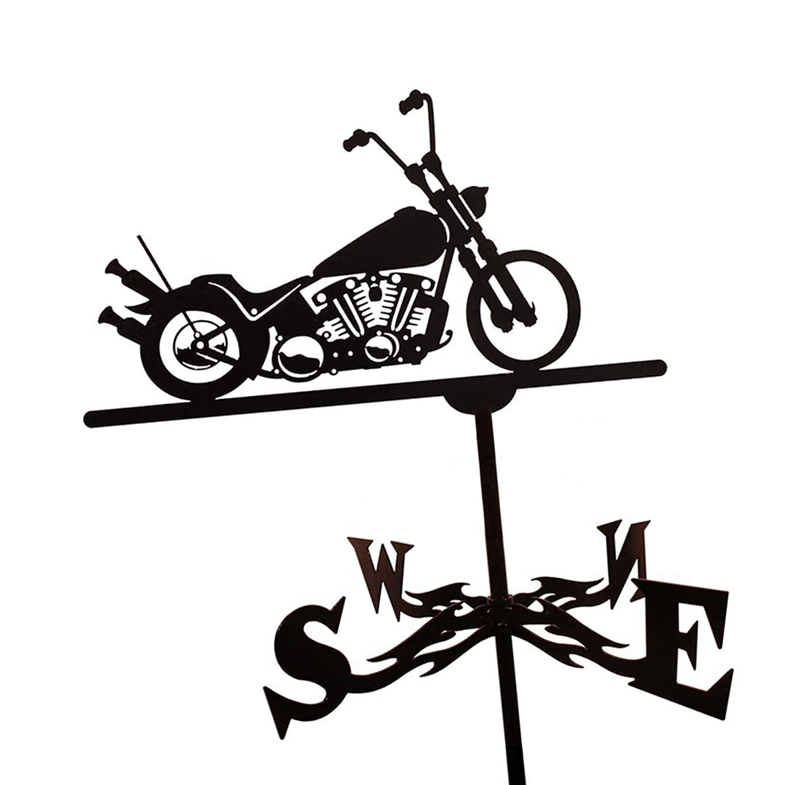 Vintage Metal Weather Vane - Durable Motorcycle Design Wind Direction Indicator for Outdoor Garden, Farm, or Roof Decoration | Perfect for Backyard, Patio, and Farmhouse Style Decor
